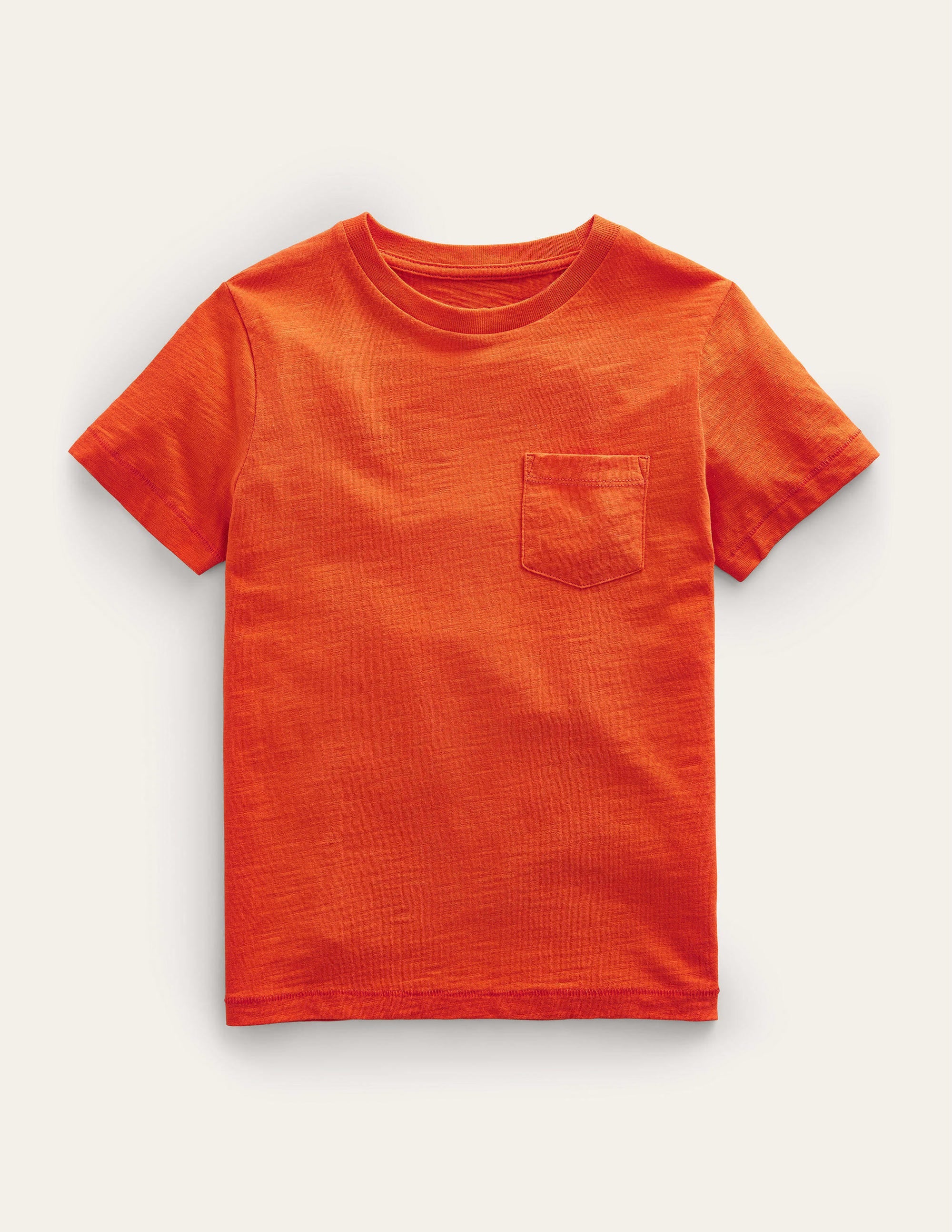 Washed Slub T-shirt-Mandarin Orange - Image 1