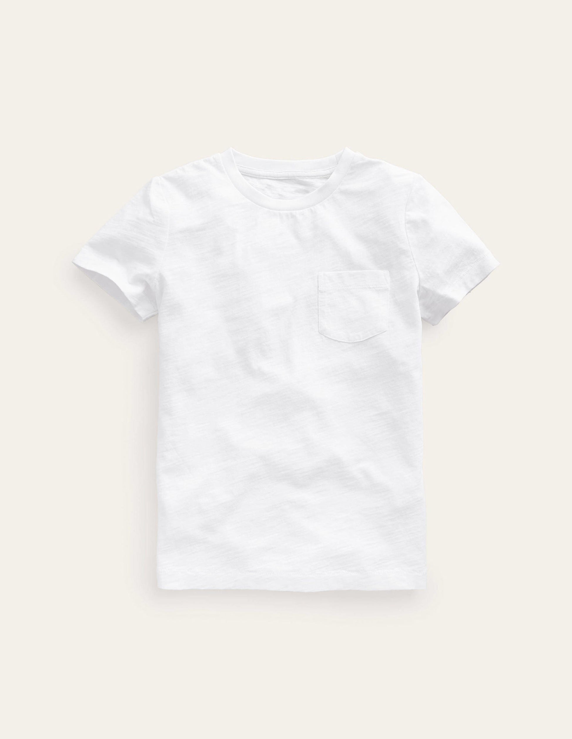 Washed Slub T-shirt-White-1