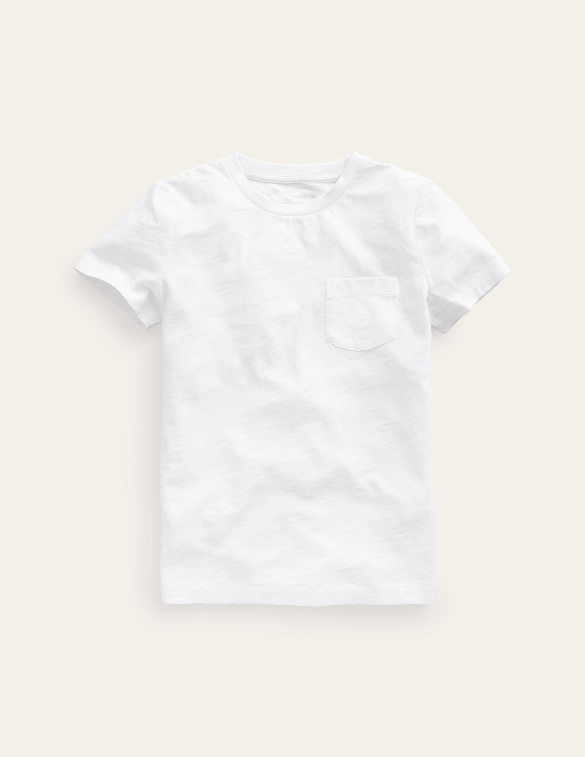 Washed Slub T-shirt-White - Image 1