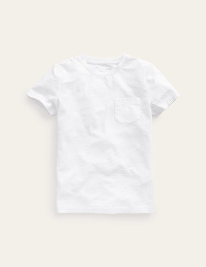 Washed Slub T-shirt-White-1