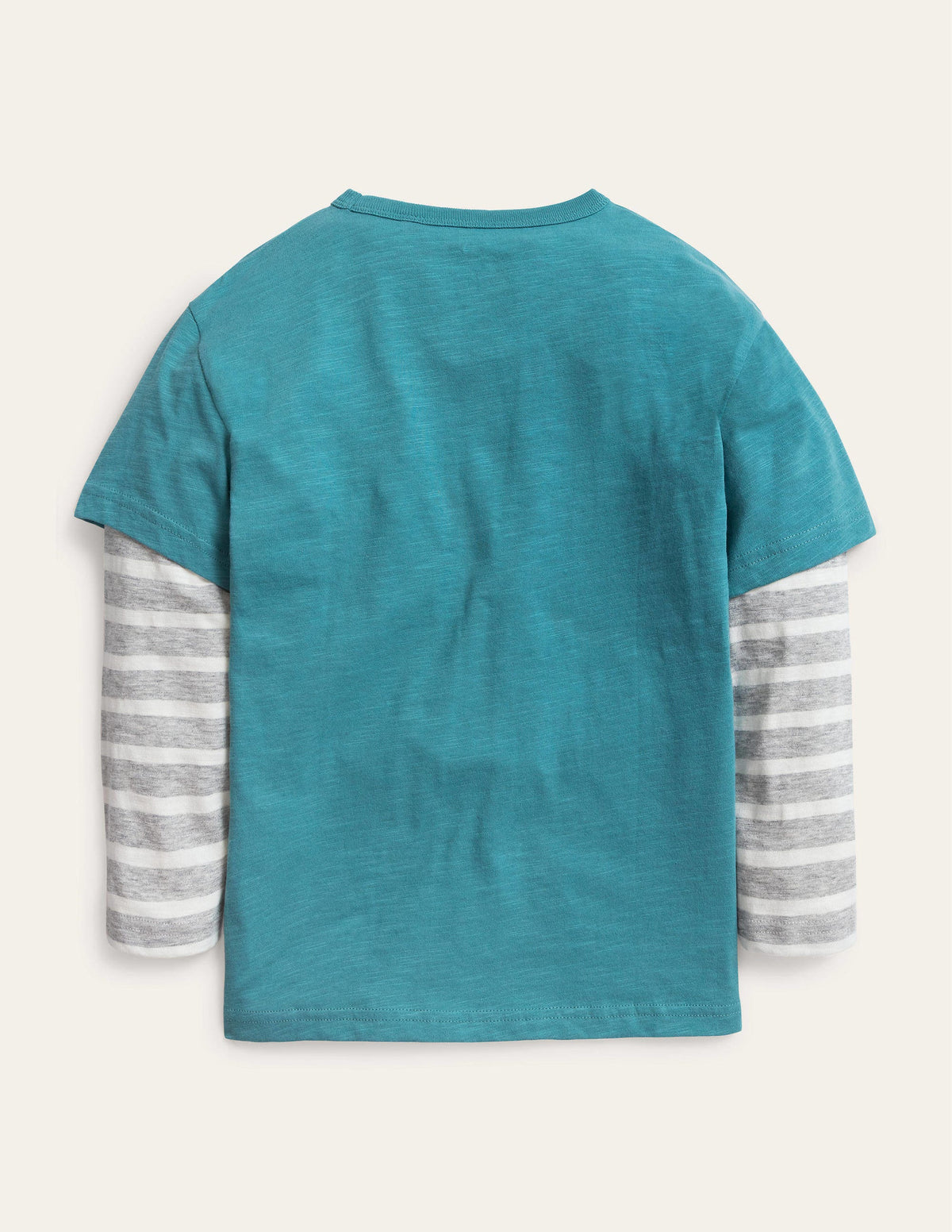 Mock Long Sleeve T-Shirt-Brittany Blue-2