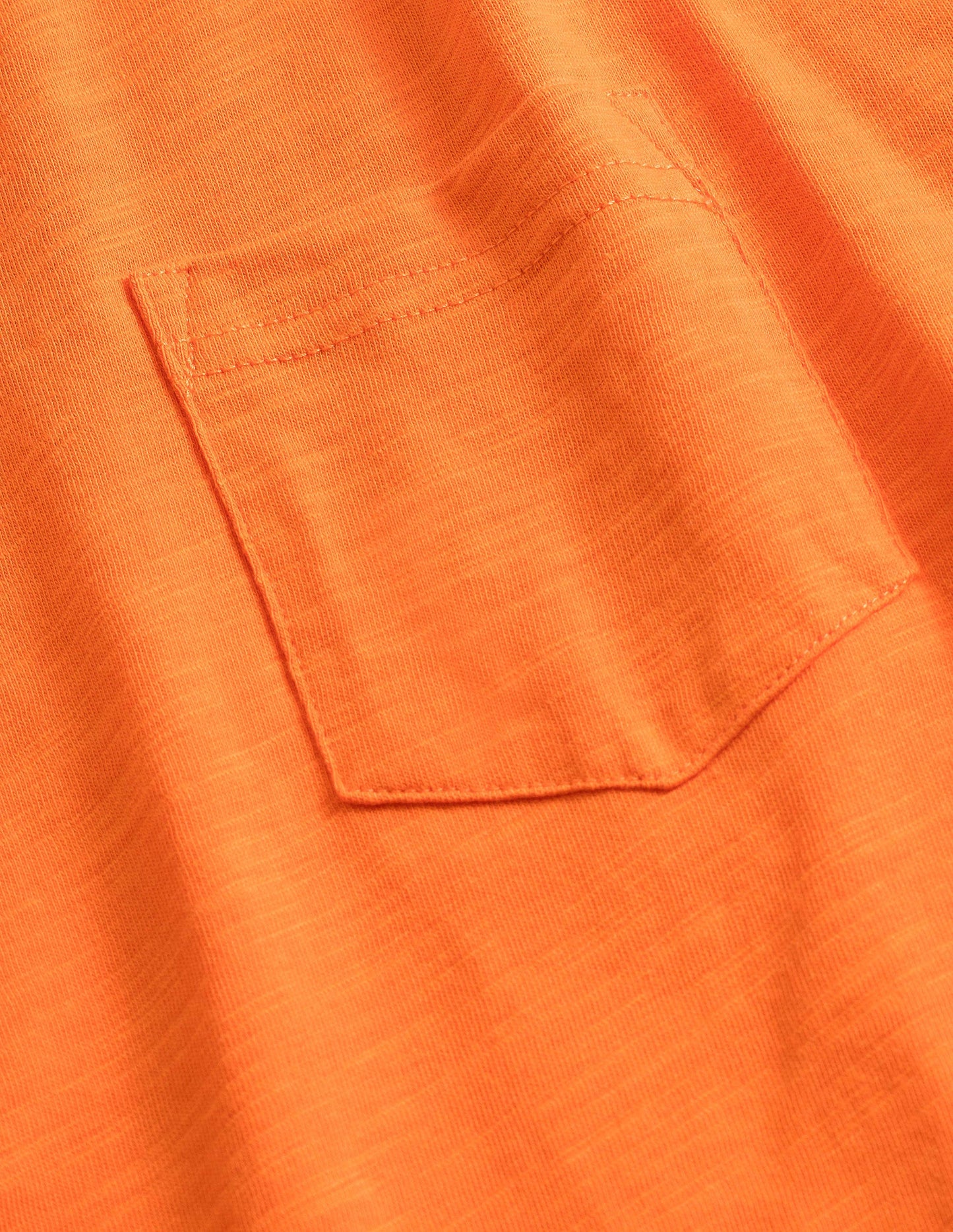 Mock Long Sleeve T-Shirt-Fire Opal Orange