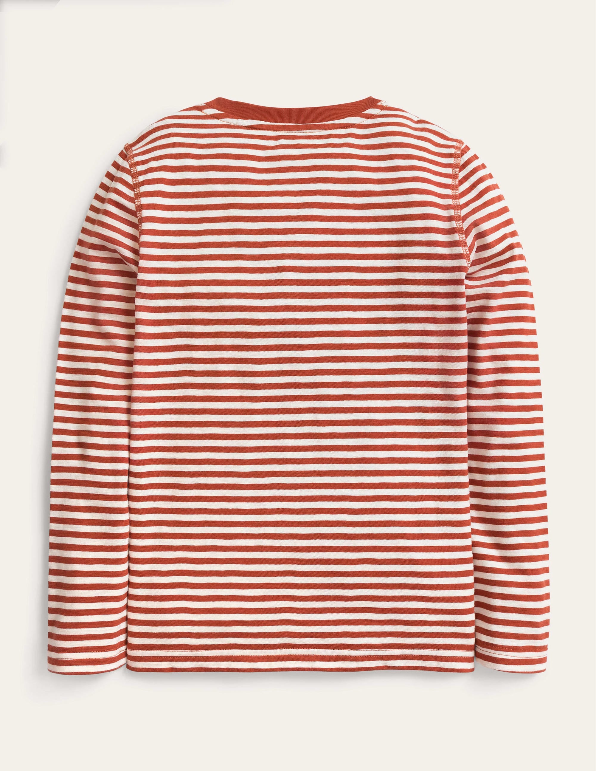 Washed Henley T-shirt-Roast Chestnut/White - Image 2