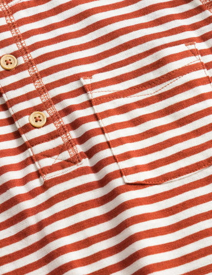 Washed Henley T-shirt-Roast Chestnut/White-3