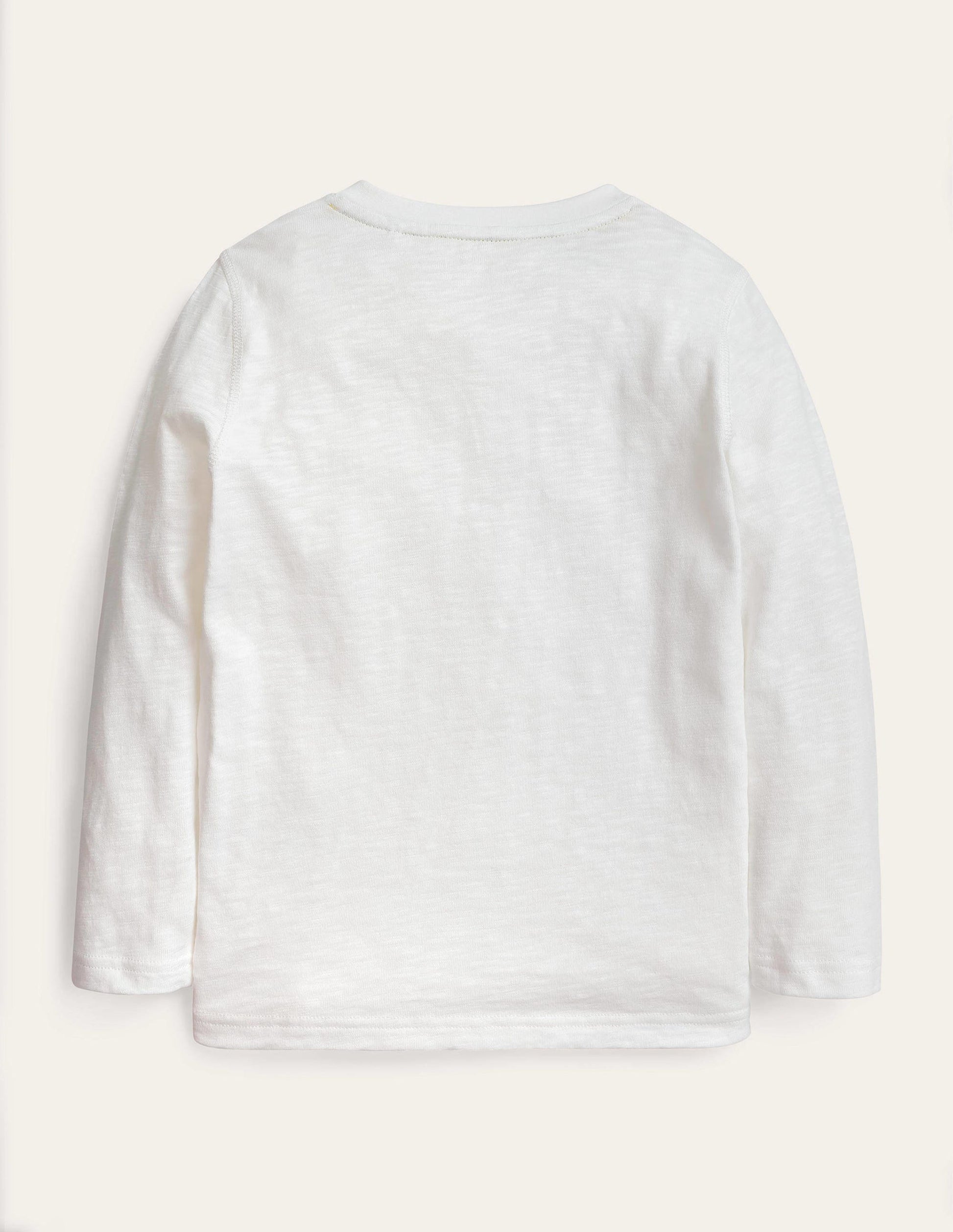 Washed Henley T-shirt-White-2