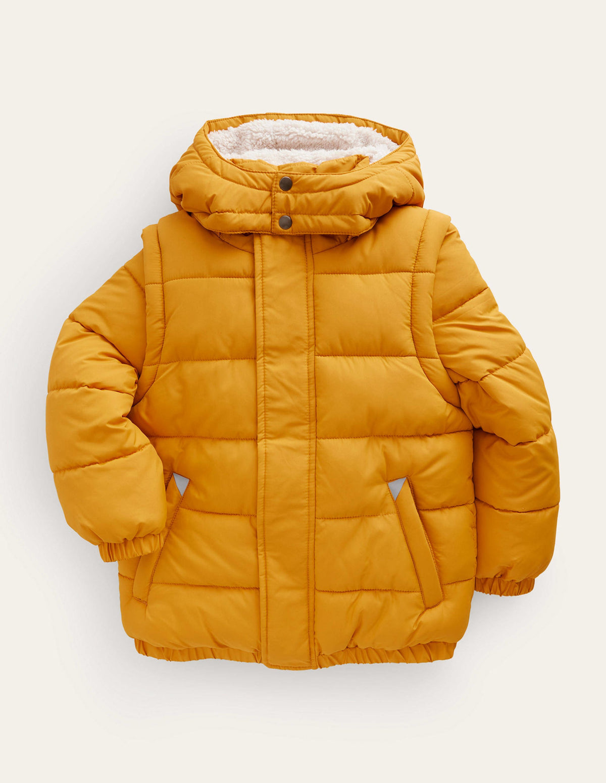 2-in-1 Padded Coat-Brioche Yellow - Image 1