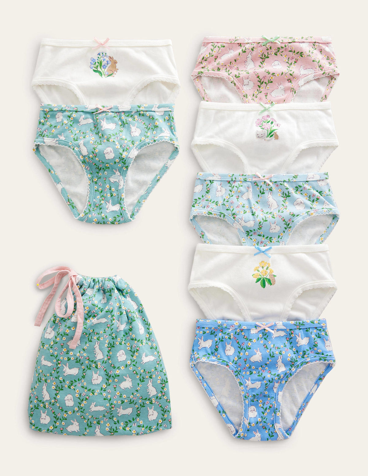 Underwear 7 Pack-Spring Bunnies - Image 1