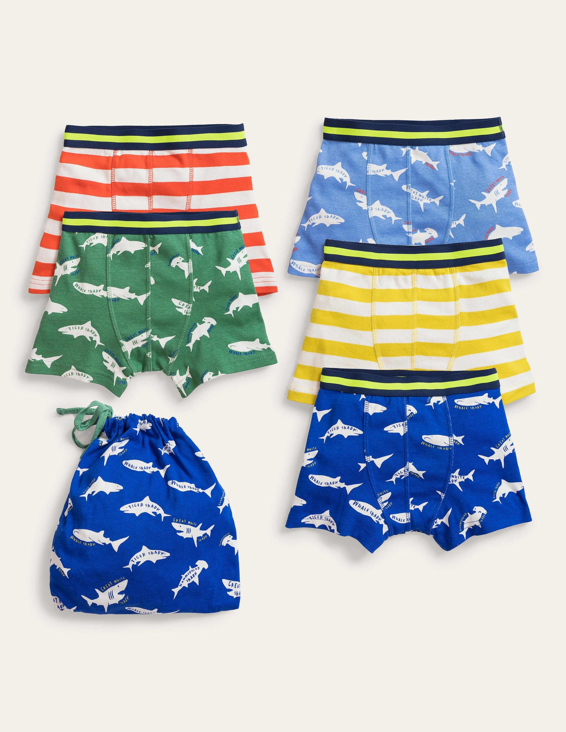 Boxers 5 Pack-Multi Shark-1