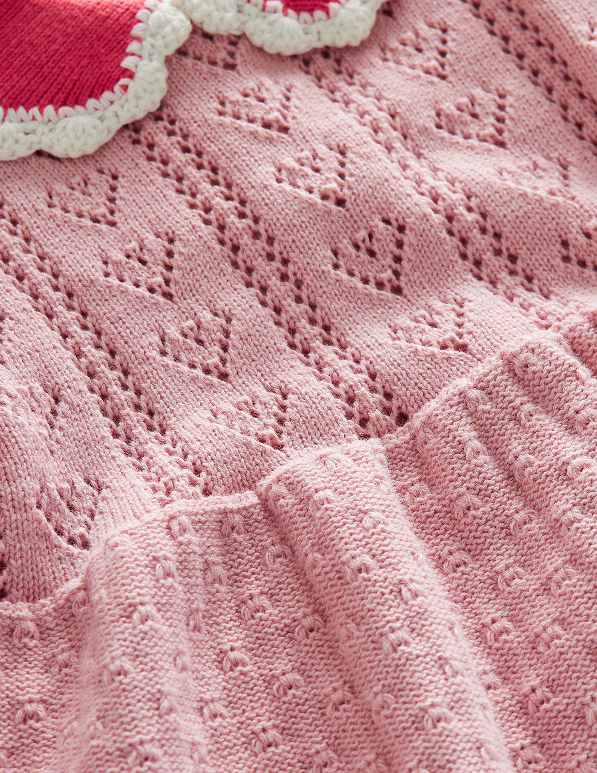 Puff Sleeve Knitted Dress-Boto Pink - Image 3