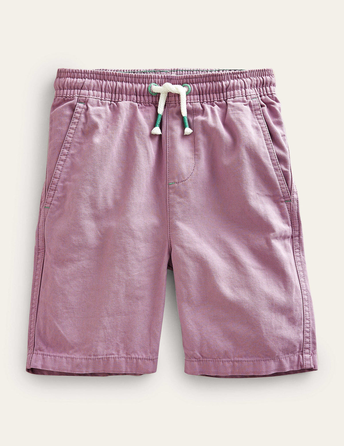 Pull-on Drawstring Shorts-Smokey Lavender-1