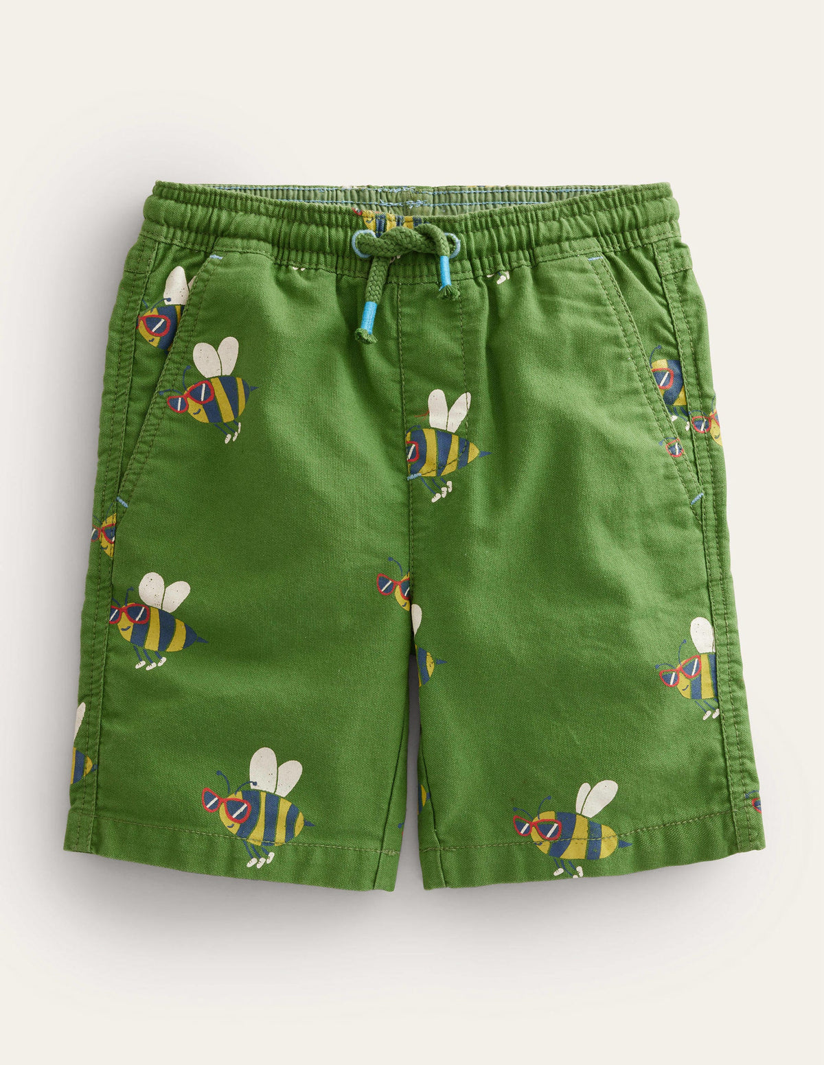 Pull-on Drawstring Shorts-Safari Green - Image 1