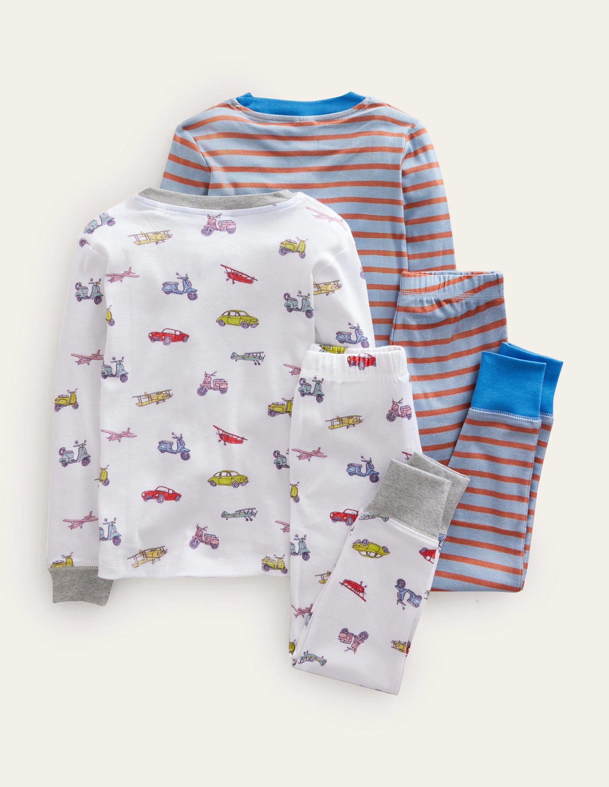 Snug Twin Pack Long Pajamas-Vehicles-2