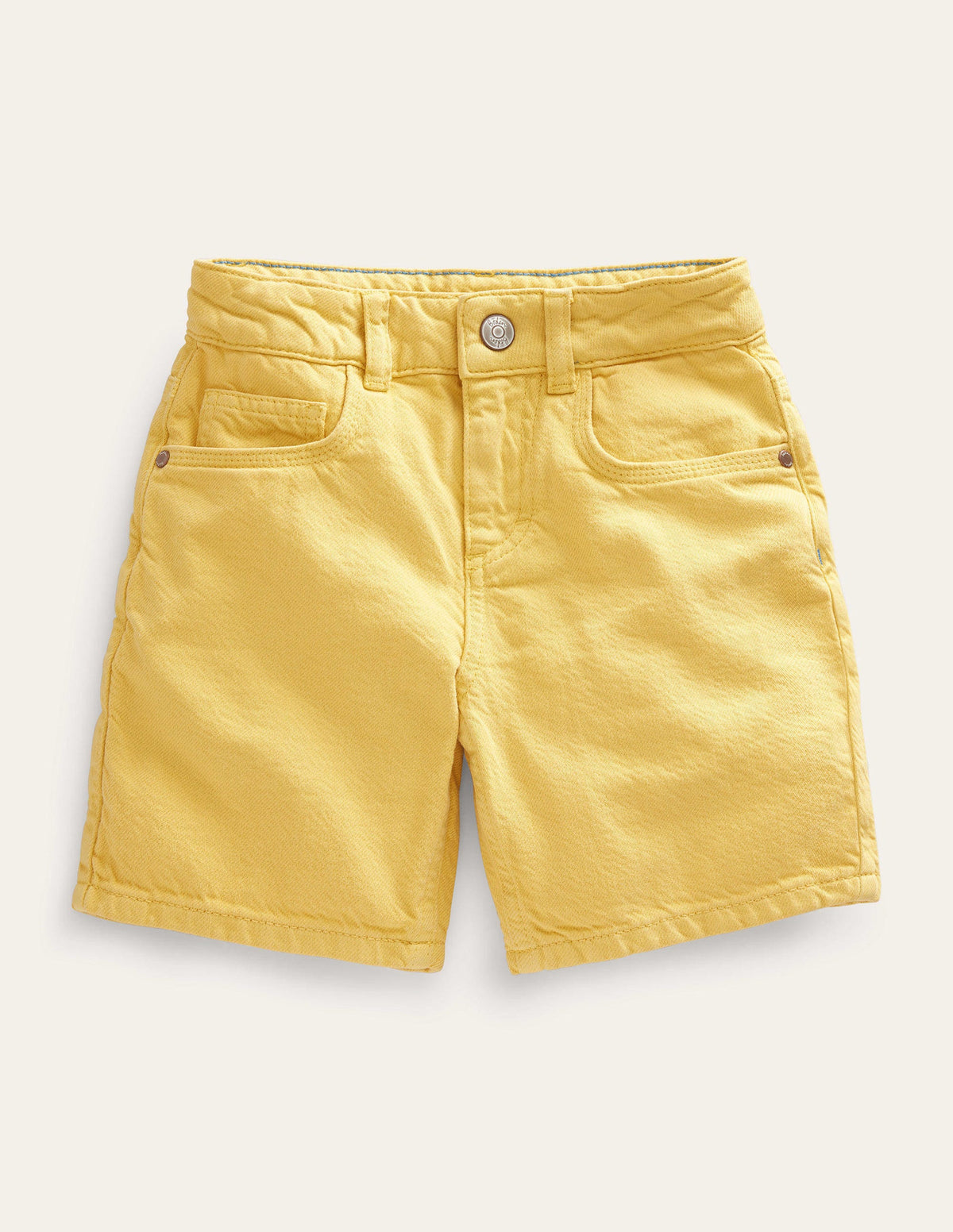 Relaxed Denim Shorts-Yellow - Image 1