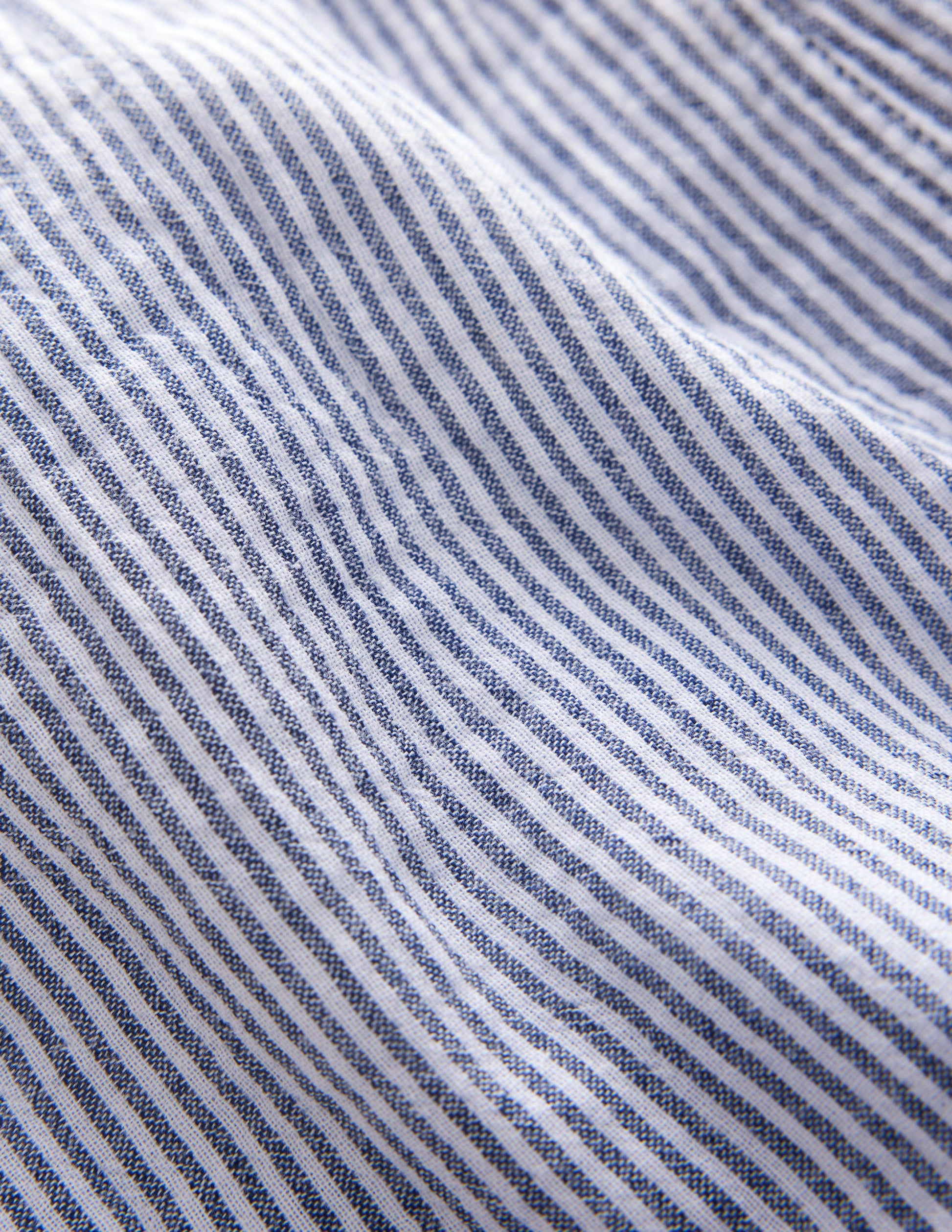 Drawstring Vacation Shorts-College Navy Ticking-3