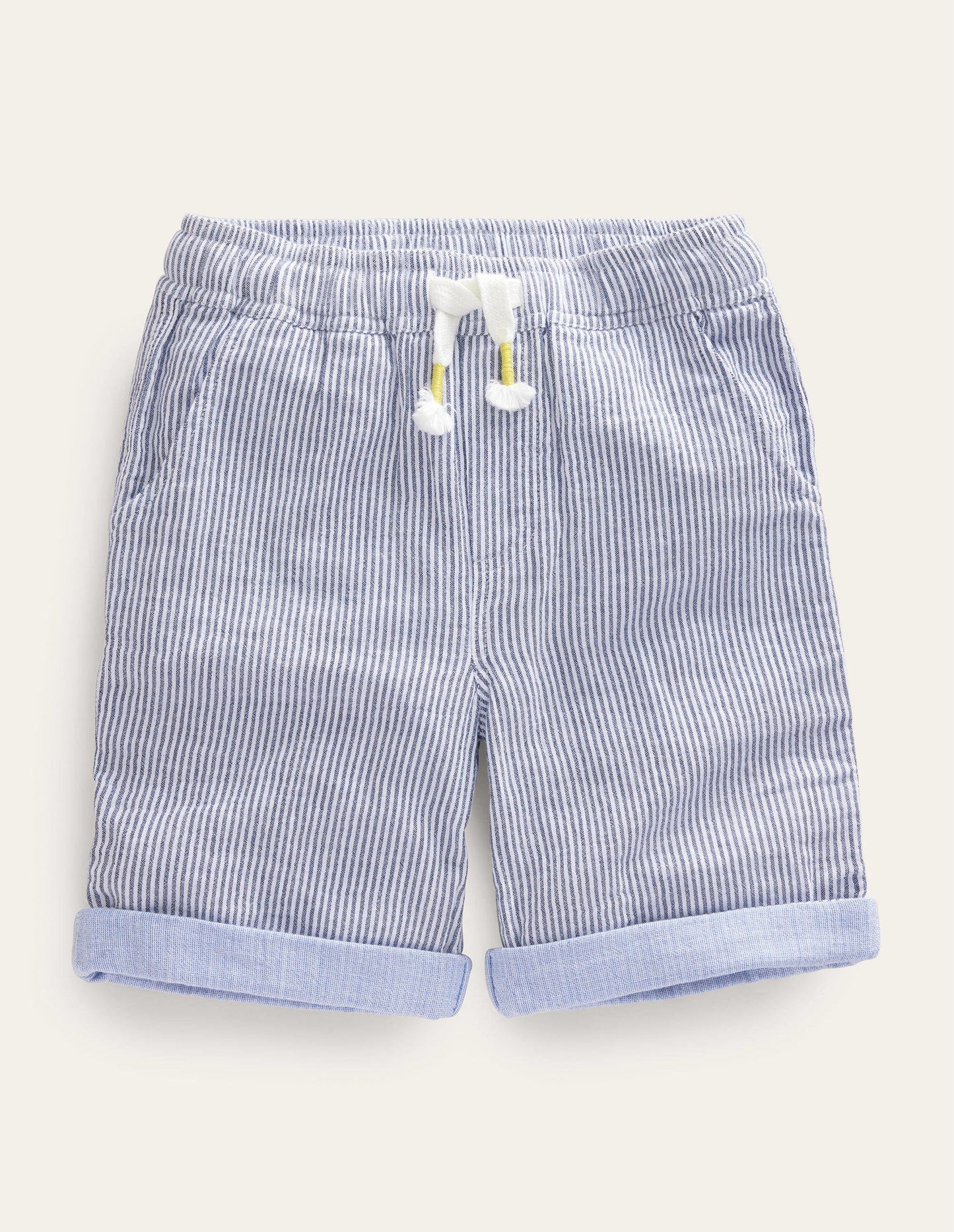 Drawstring Vacation Shorts-College Navy Ticking