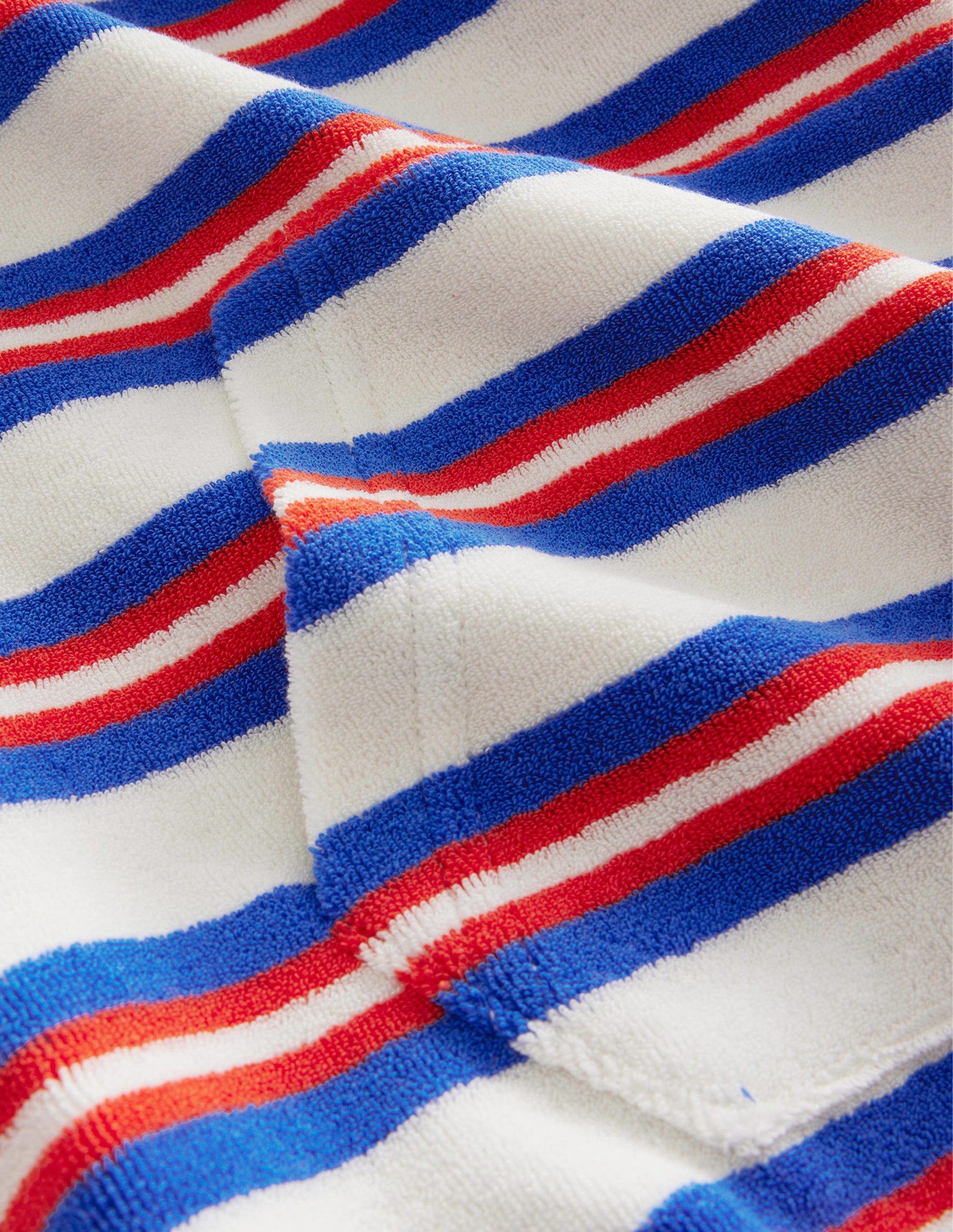 Towelling Hoodie-Cabana Blue Multi Stripe-3