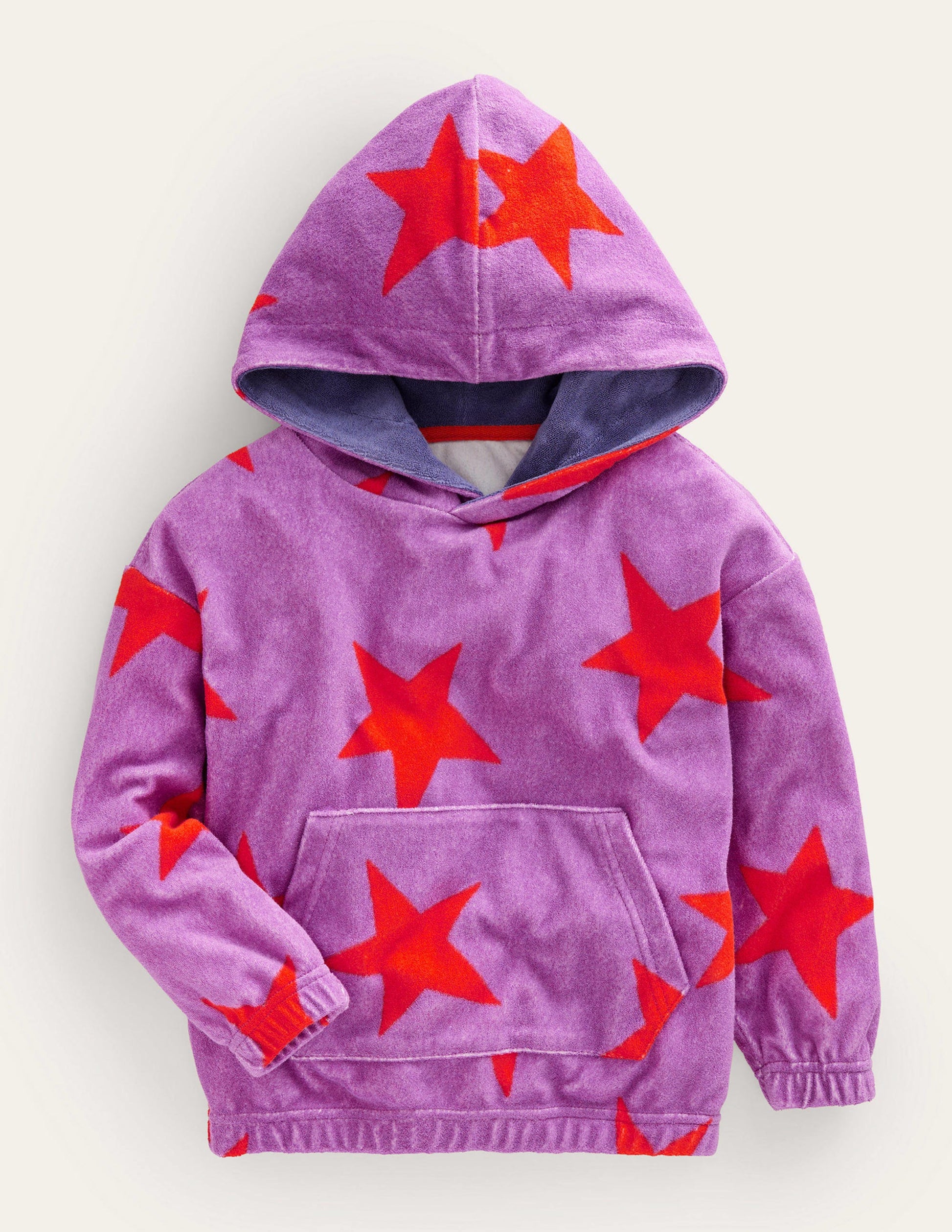 Towelling Hoodie-Radiant Orchid Star-1