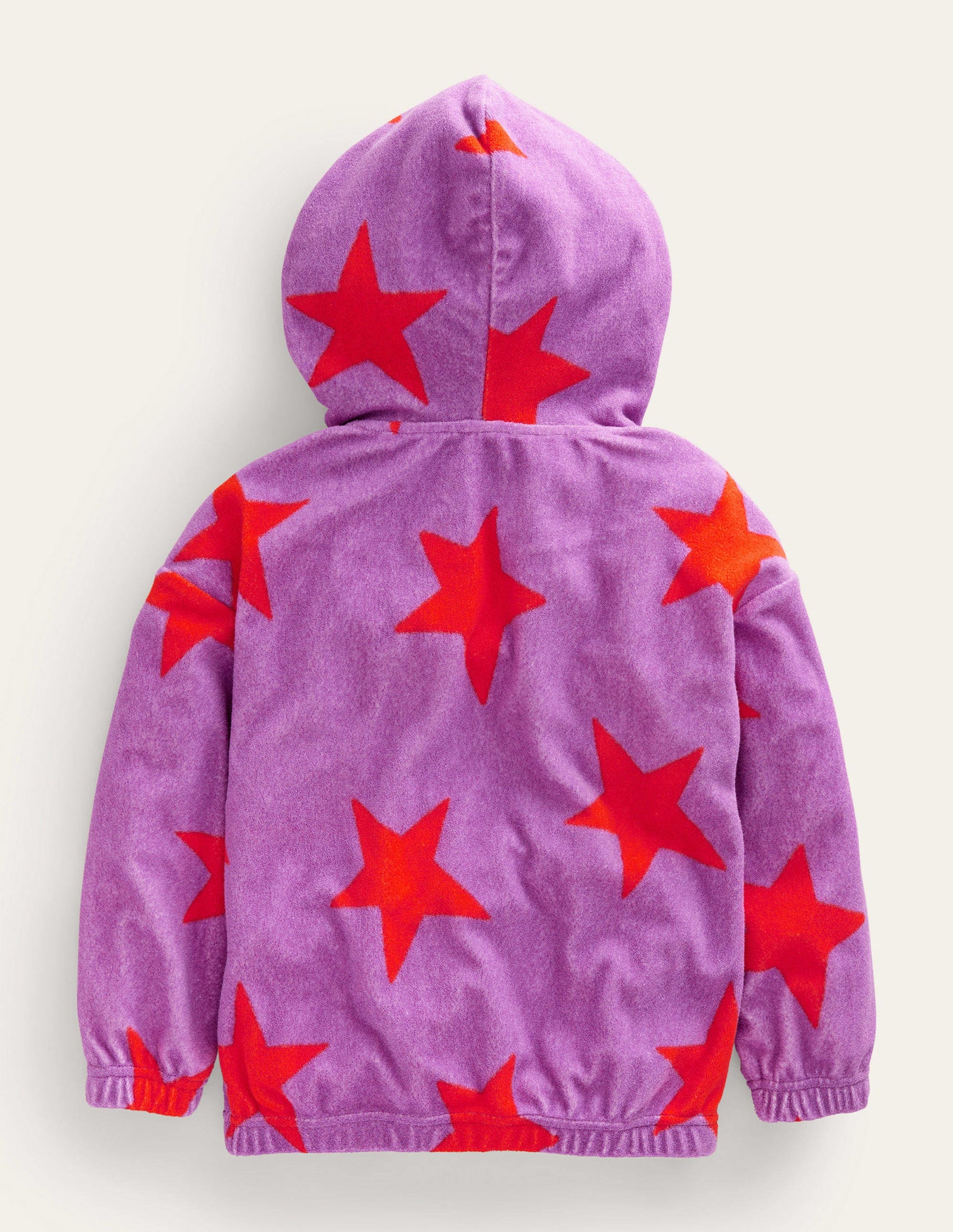 Towelling Hoodie-Radiant Orchid Star-2