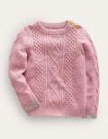 Cable Sweater-Winsome Orchid