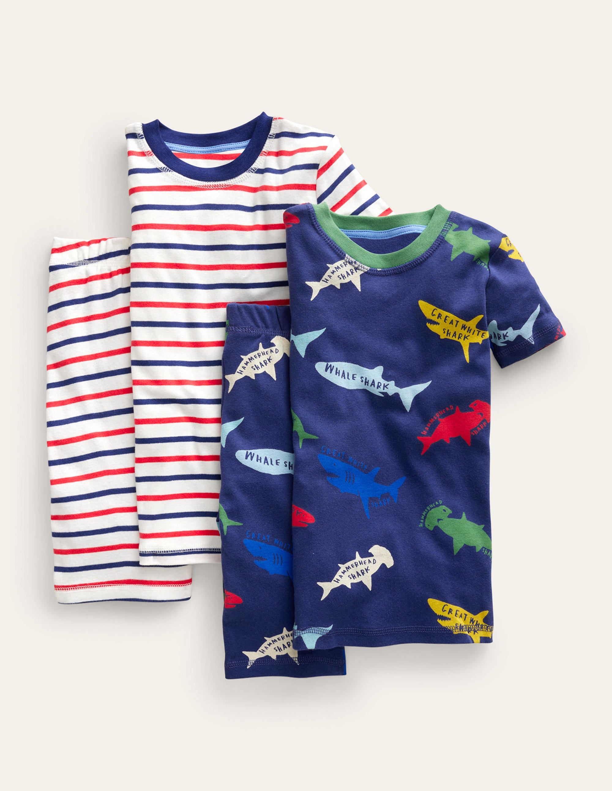 Twin Pack Snug Short Pajamas-Starboard Mutli Sharks - Image 1