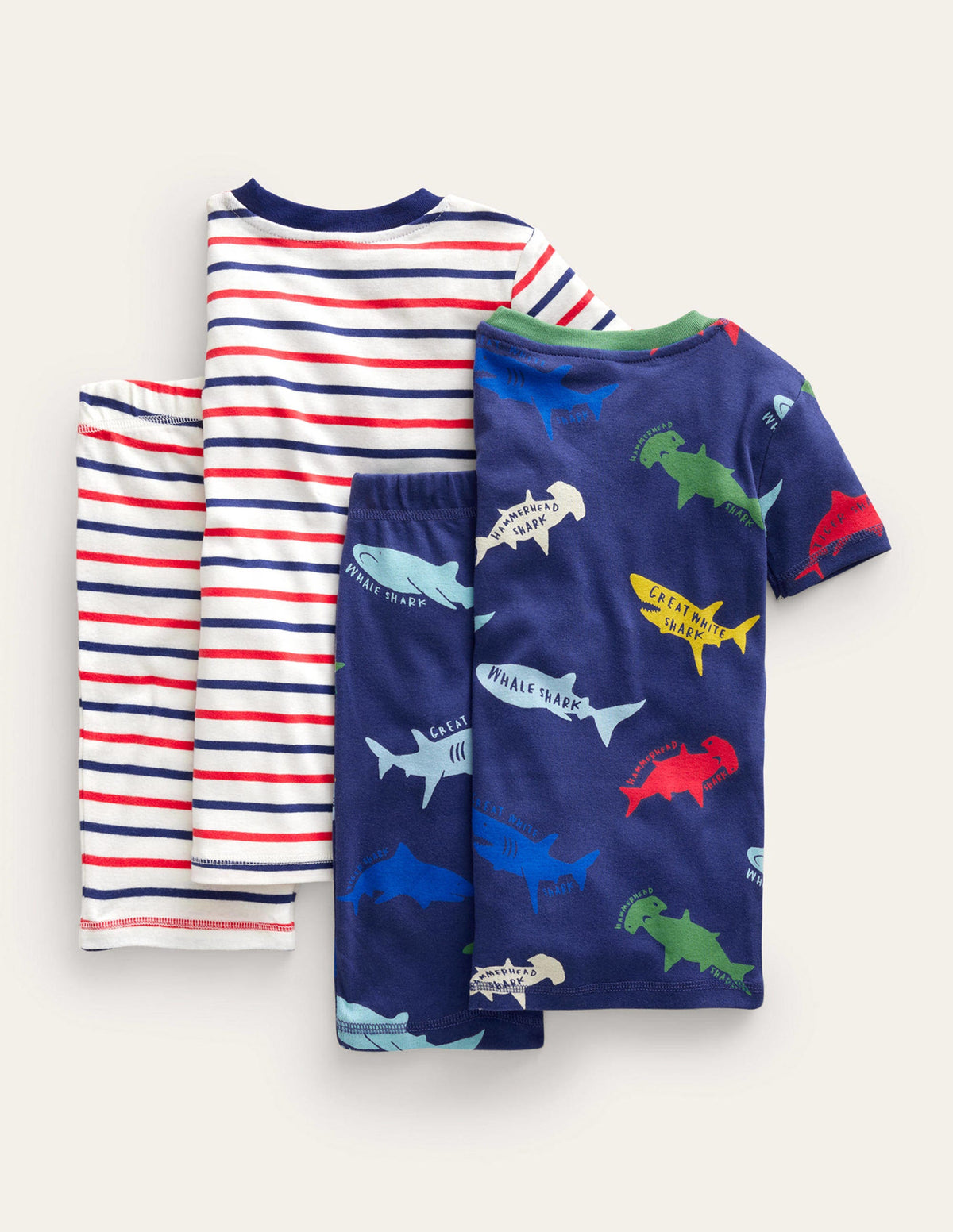 Twin Pack Snug Short Pajamas-Starboard Mutli Sharks - Image 2