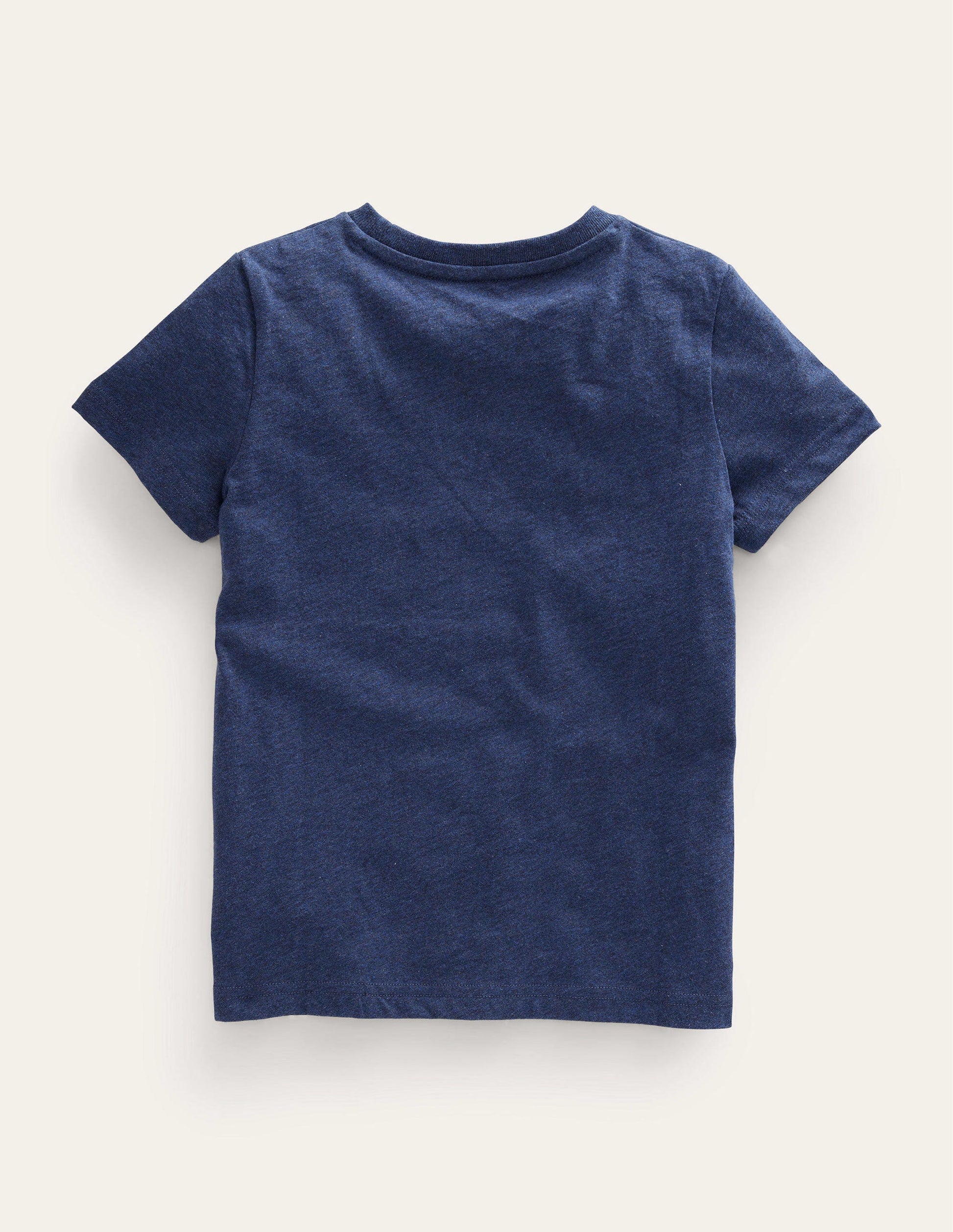 GITD Printed T-shirt-Navy Marl-2