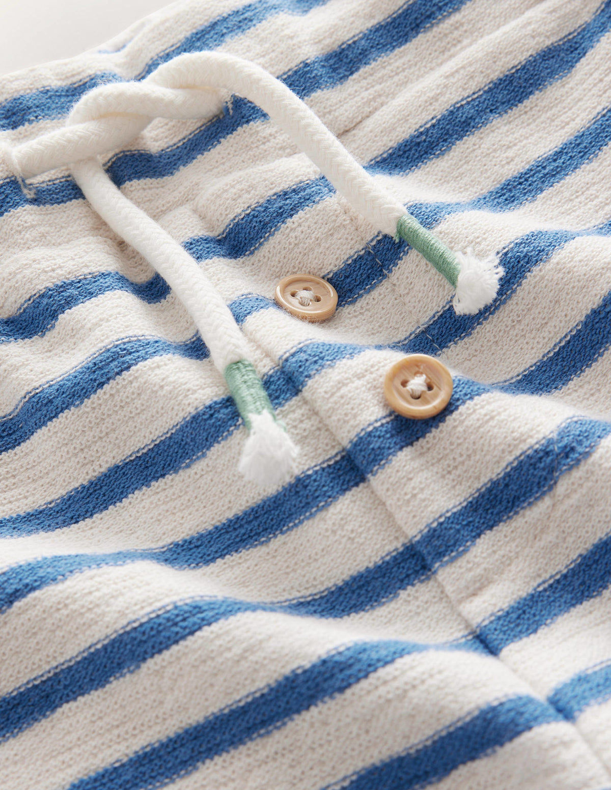 Textured Jersey Short-Delft Blue/White - Image 3