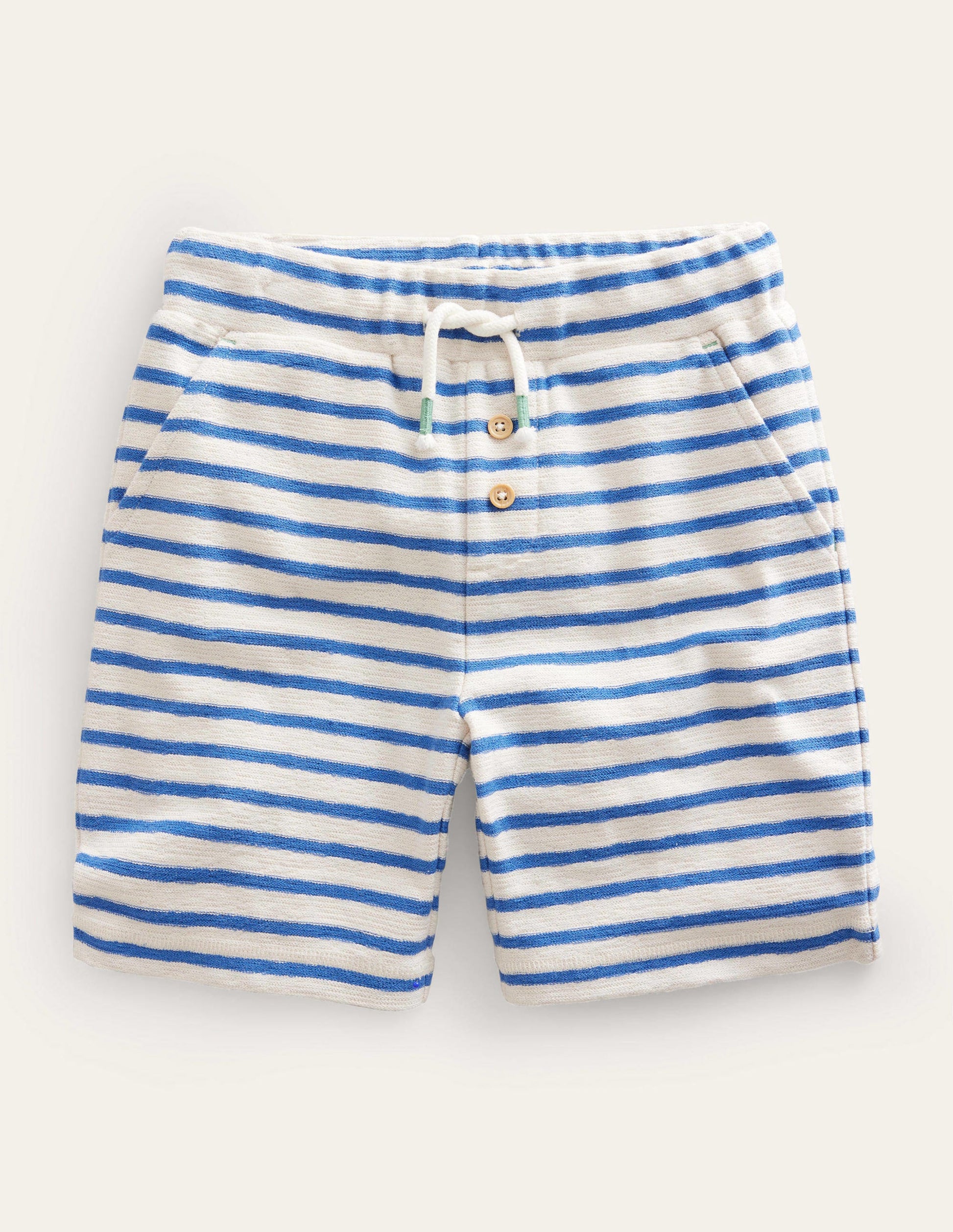 Textured Jersey Short-Delft Blue/White-1
