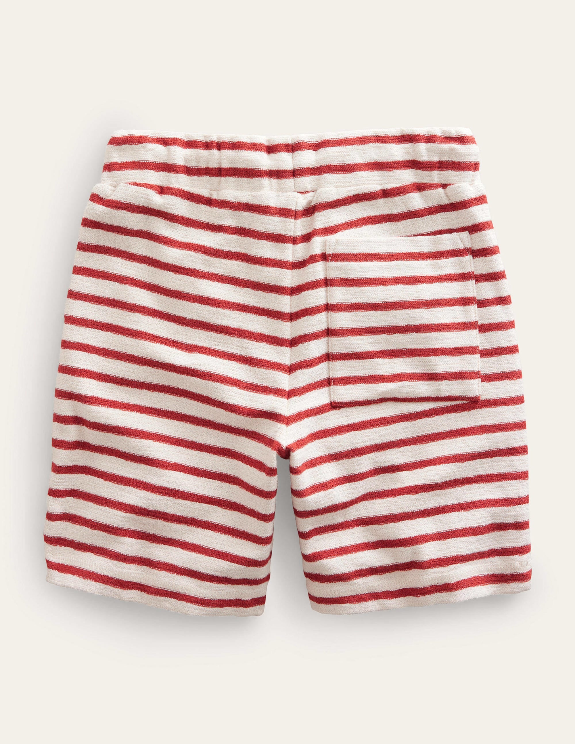 Textured Jersey Short-Chestnut Brown/White - Image 2
