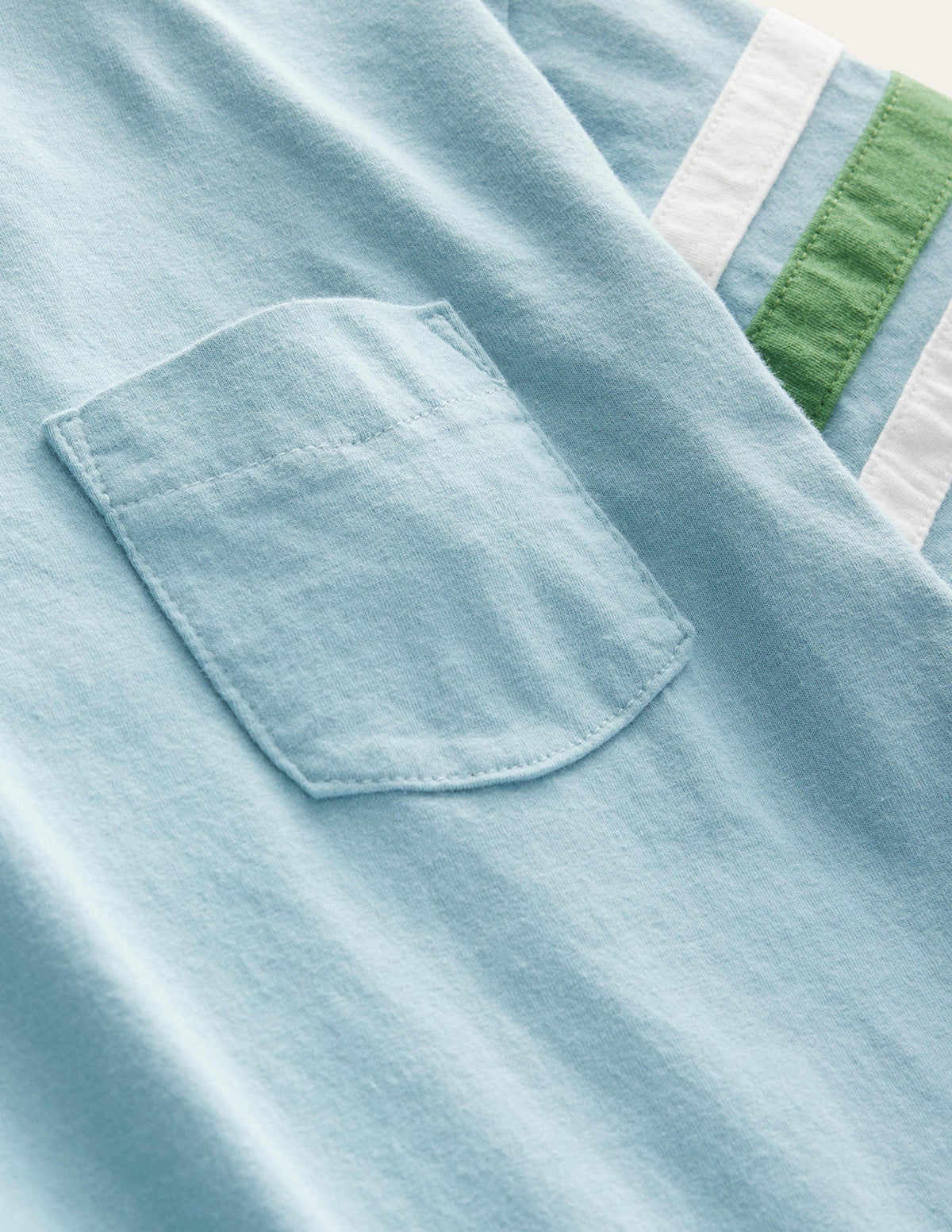 Contrast Stripe T-shirt-Tourmaline Blue - Image 3