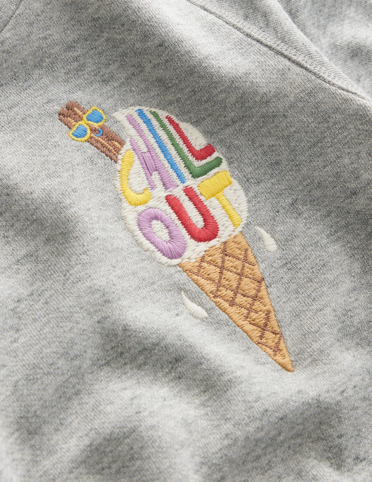 Graphic Sweatshirt-Grey Ice Cream-3