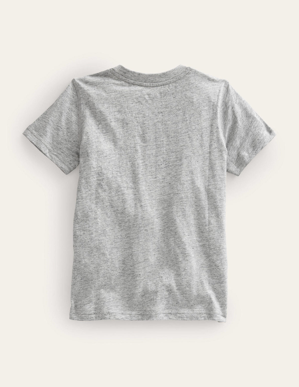 Washed Cotton Henley T-shirt-Grey Marl-2