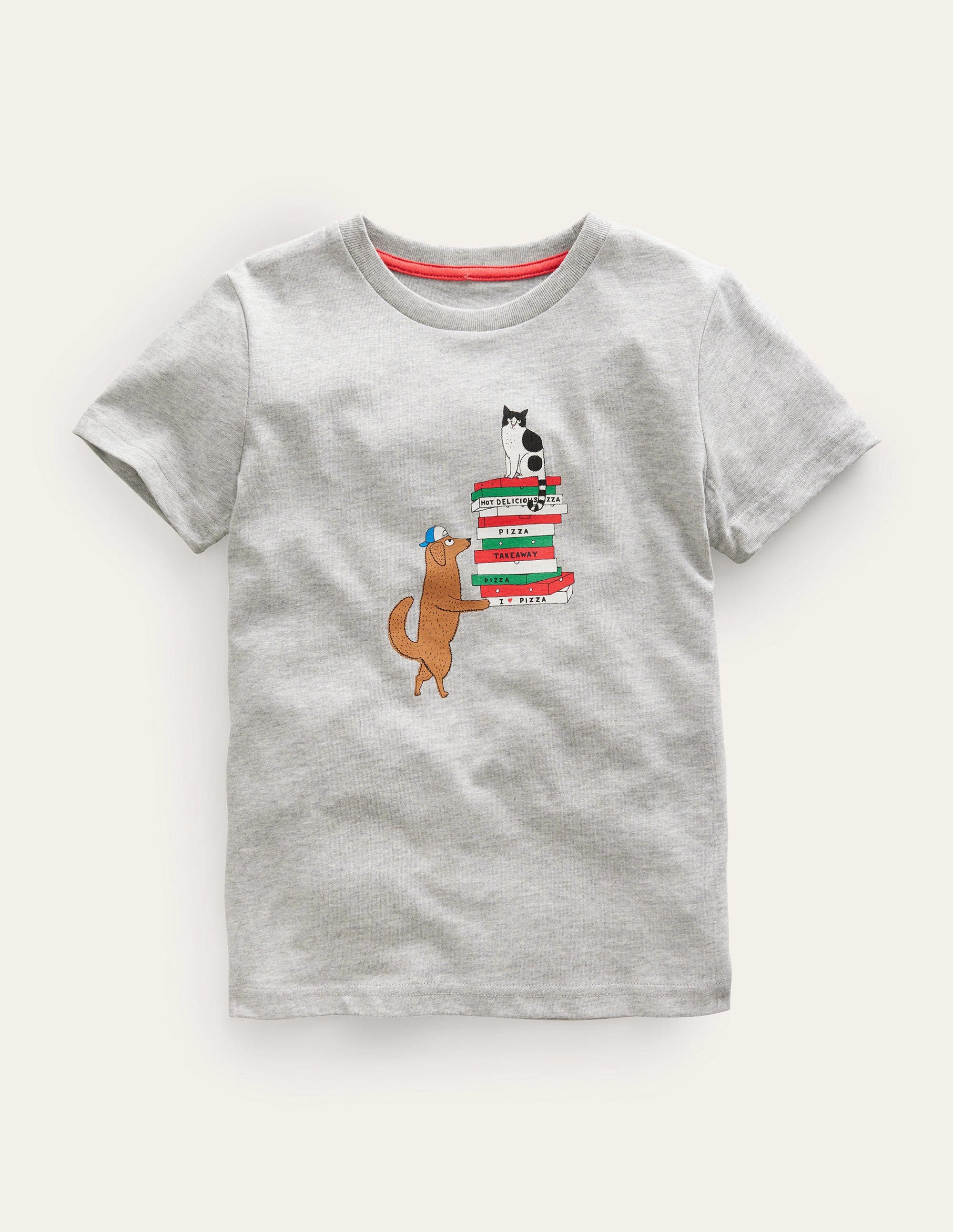 Novelty T-shirt-Grey Marl Dog - Image 1