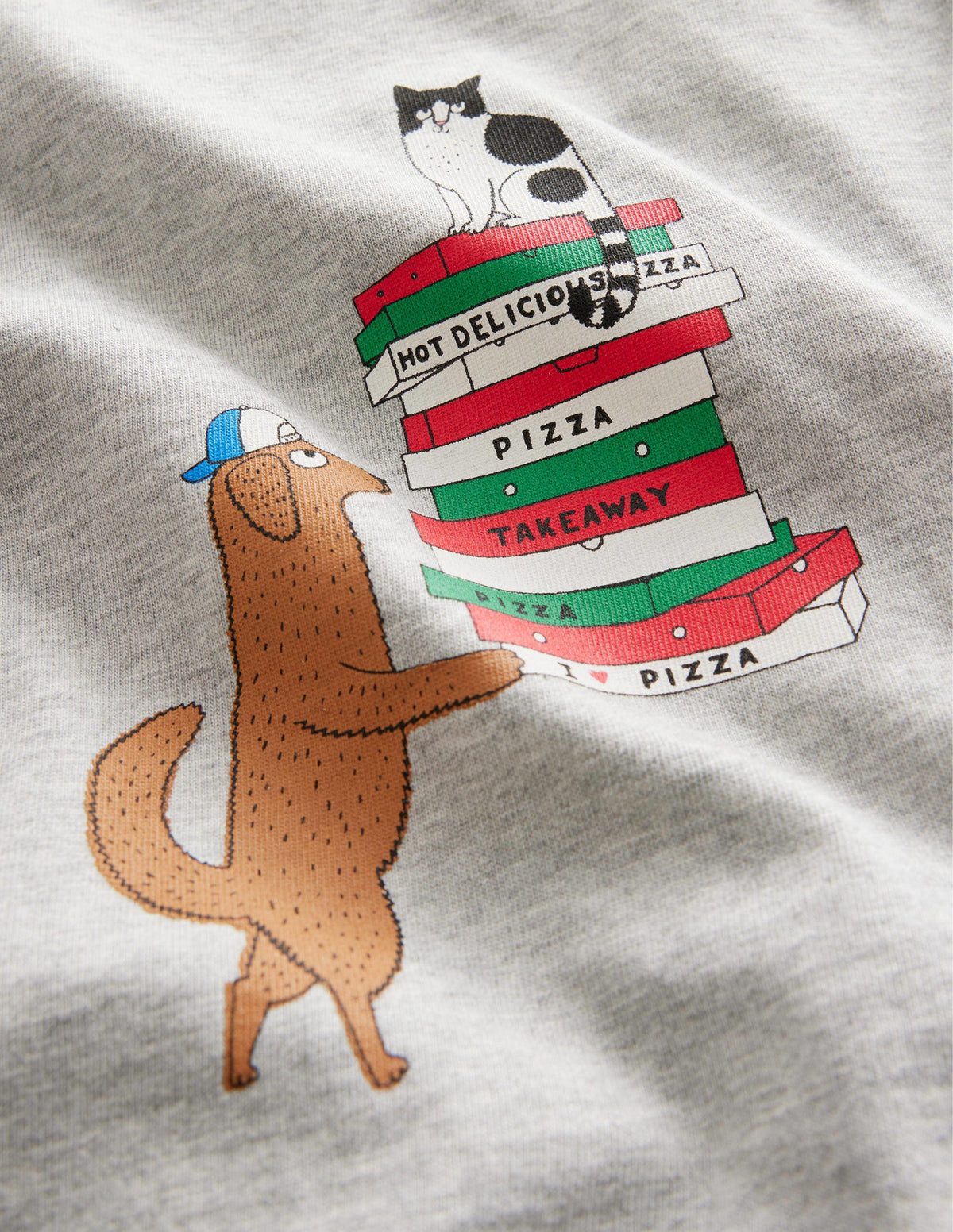 Novelty T-shirt-Grey Marl Dog-3