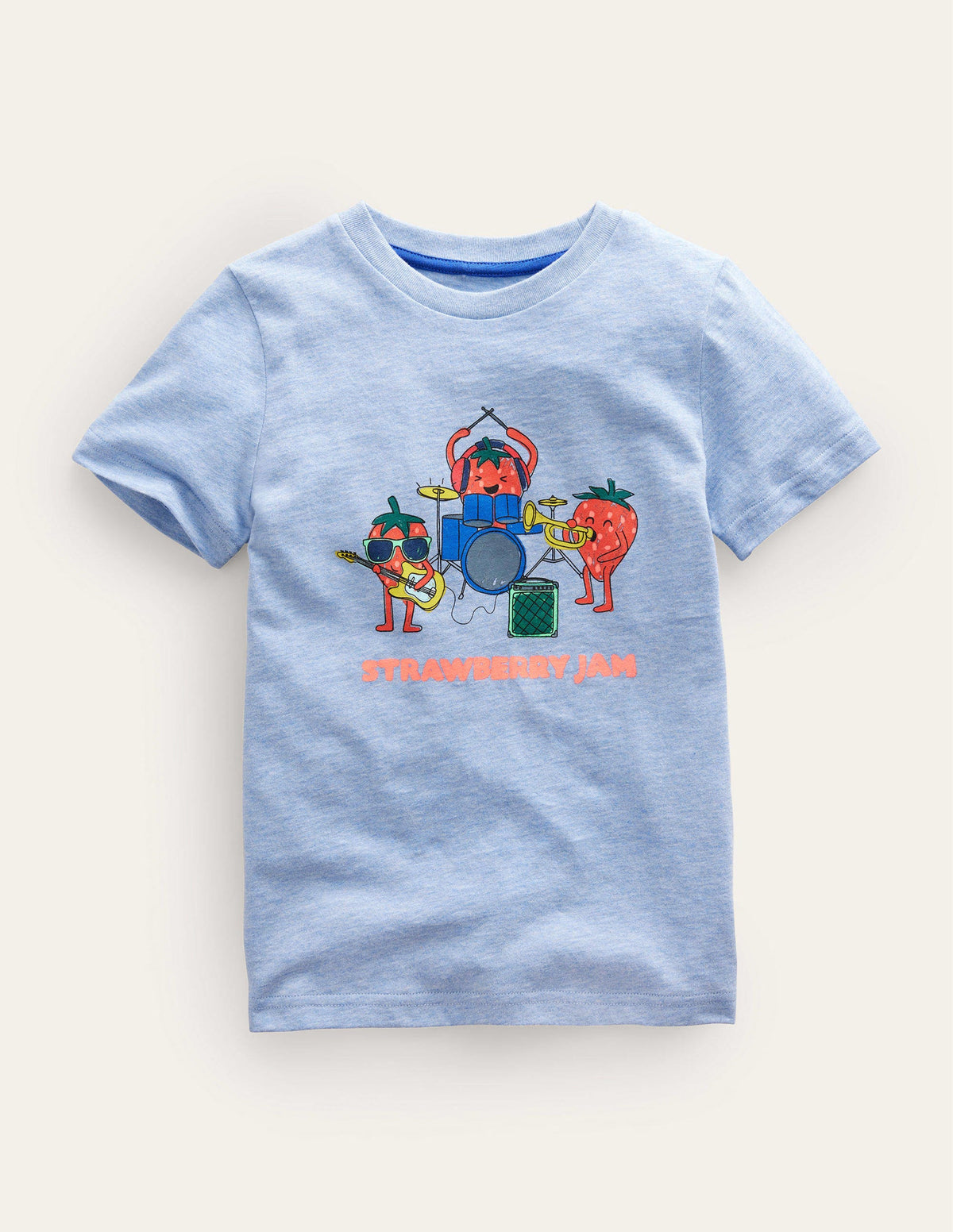 Novelty T-shirt-Blue Marl Fruit - Image 1