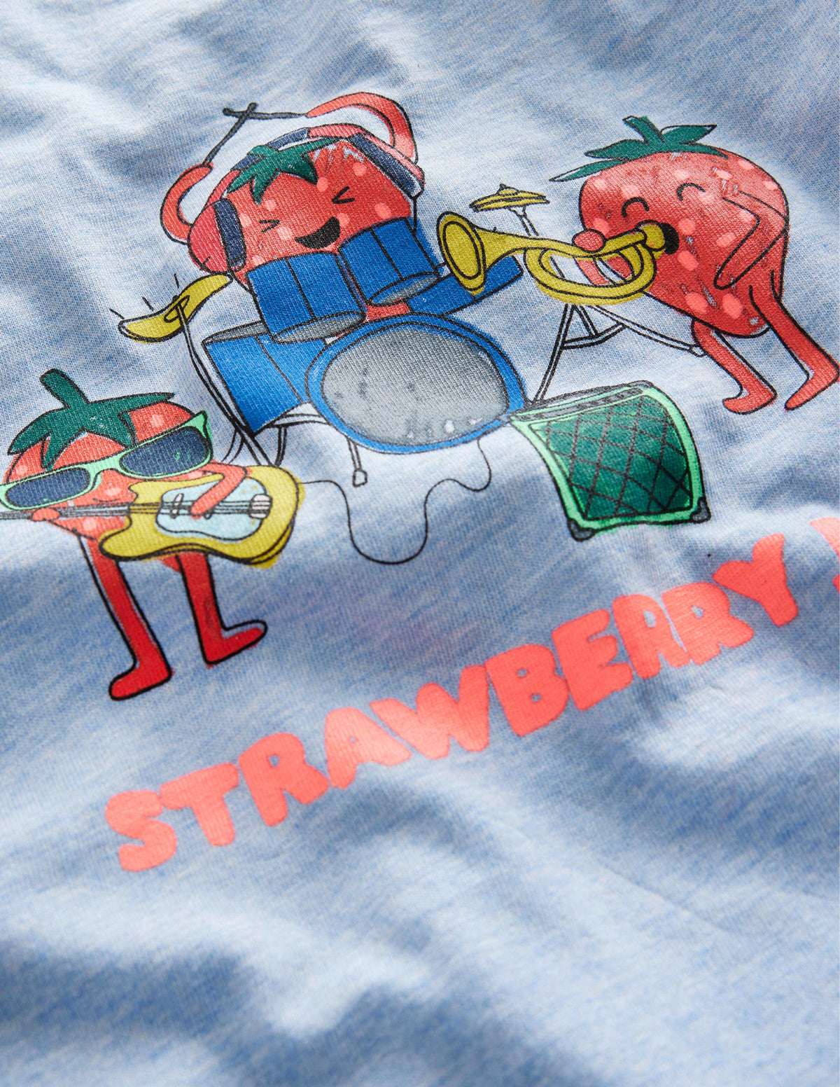 Novelty T-shirt-Blue Marl Fruit - Image 3