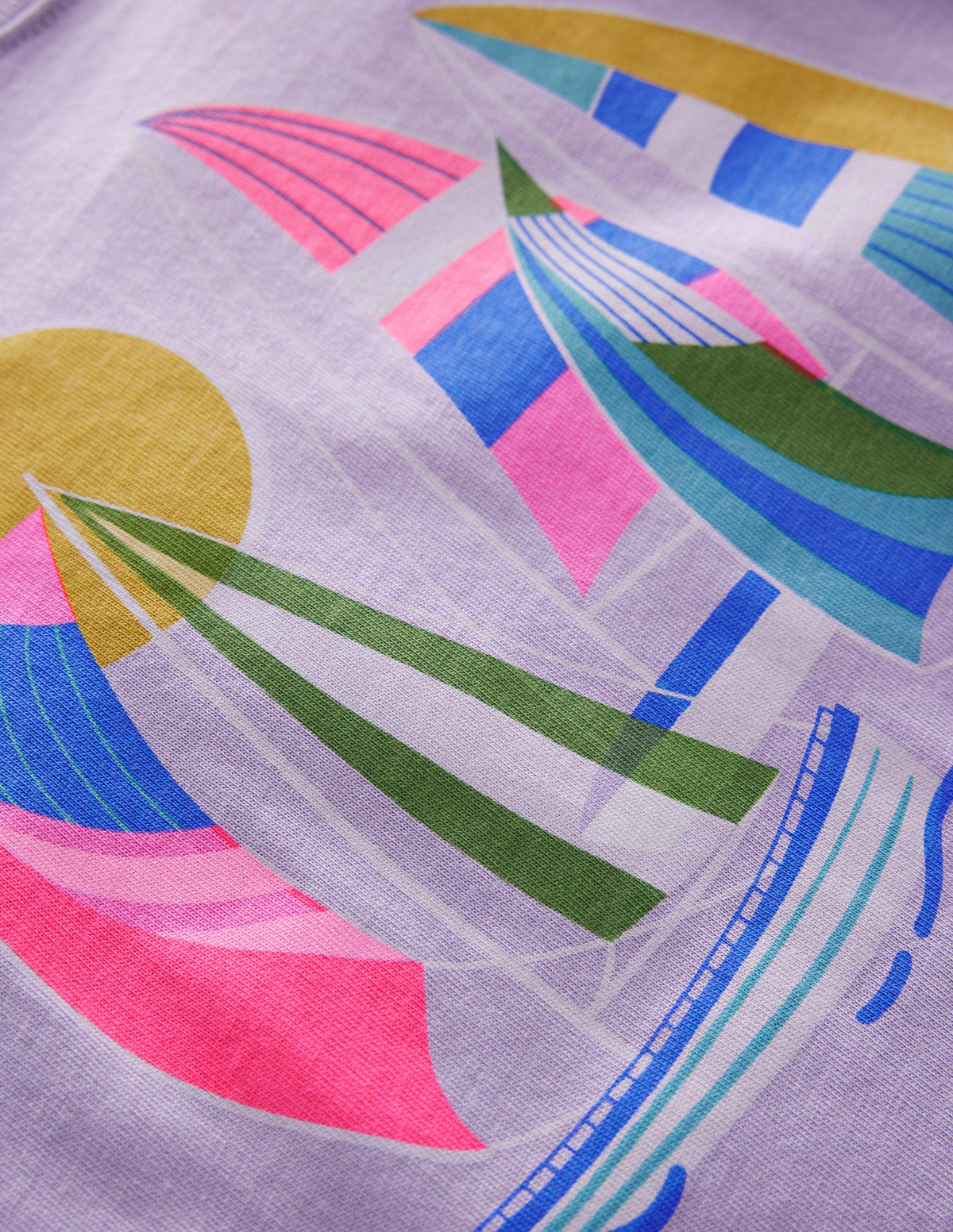 Graphic-Print Cotton T-Shirt-Misty Lavender - Image 3