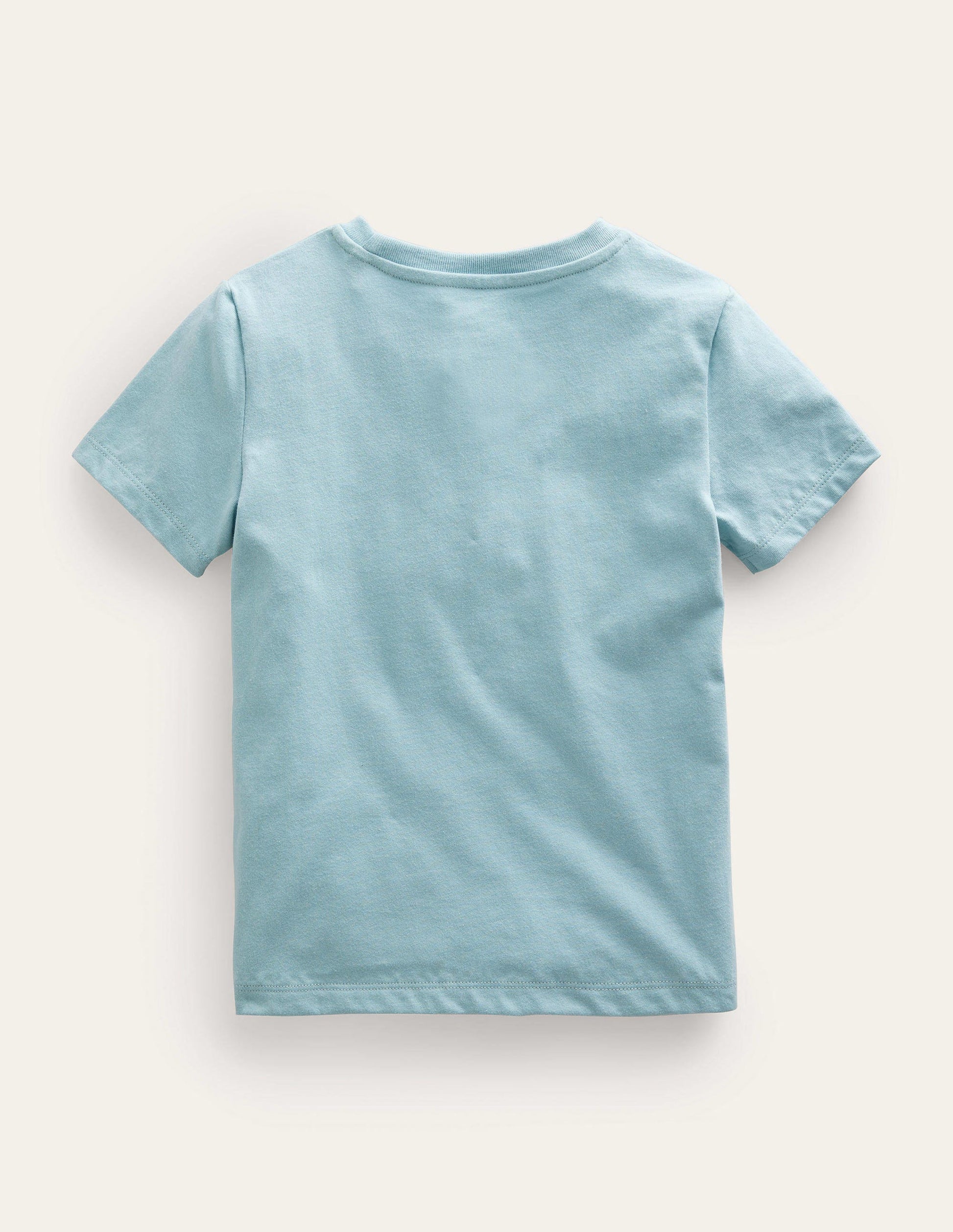 Chain Stitch Logo T-shirt-Tourmaline Blue Burger-2