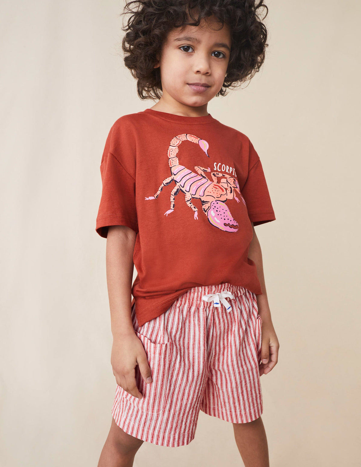 Pocket Shorts-Strawberry Tart Red Ticking - Image 4