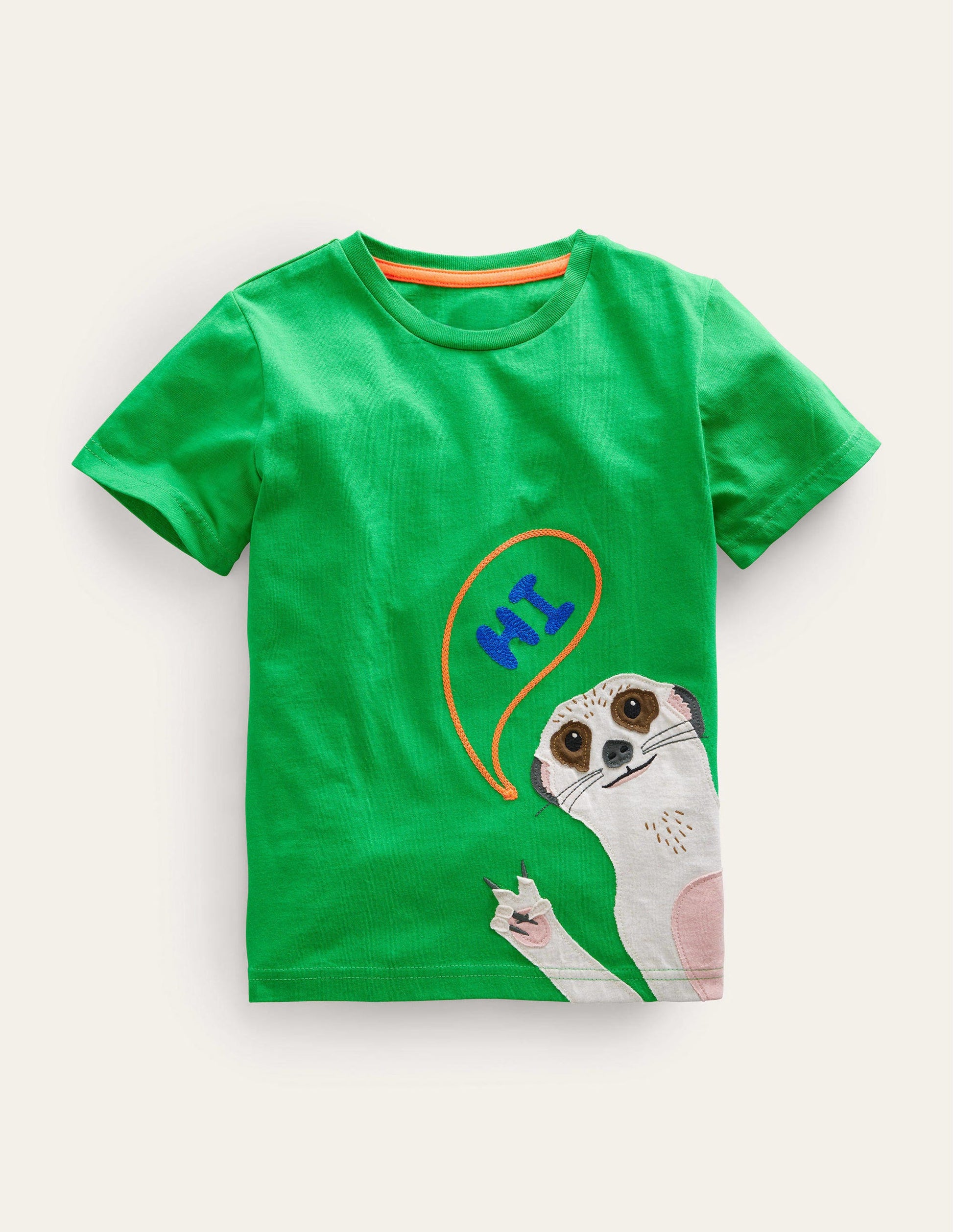 Front-and-Back T-shirt-Bright Green Meerkat-1