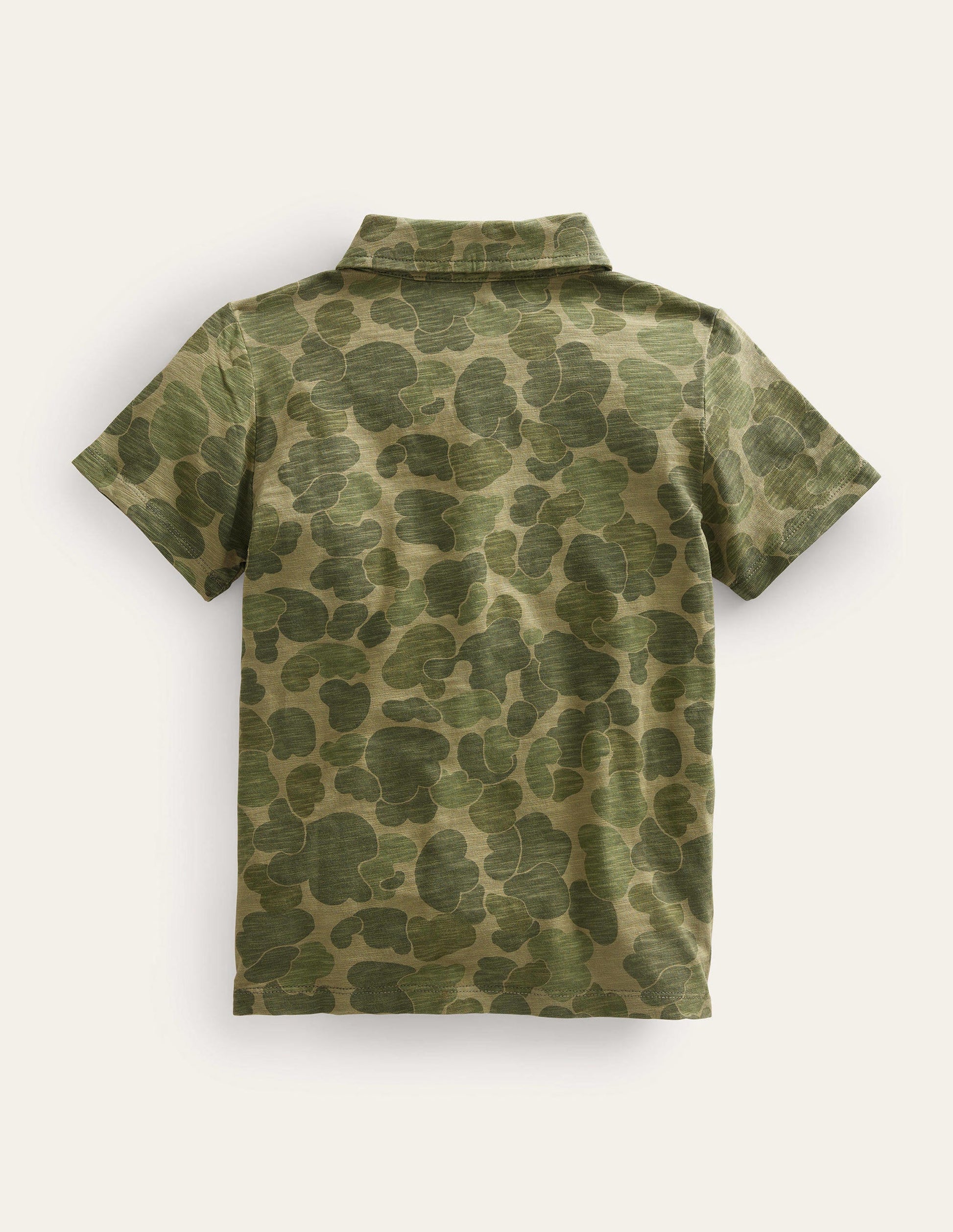 Patterned Slub Jersey Polo-Green Camo-2
