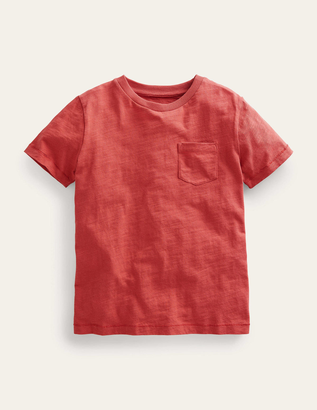 Washed Slub T-shirt-Washed Jam Red - Image 1