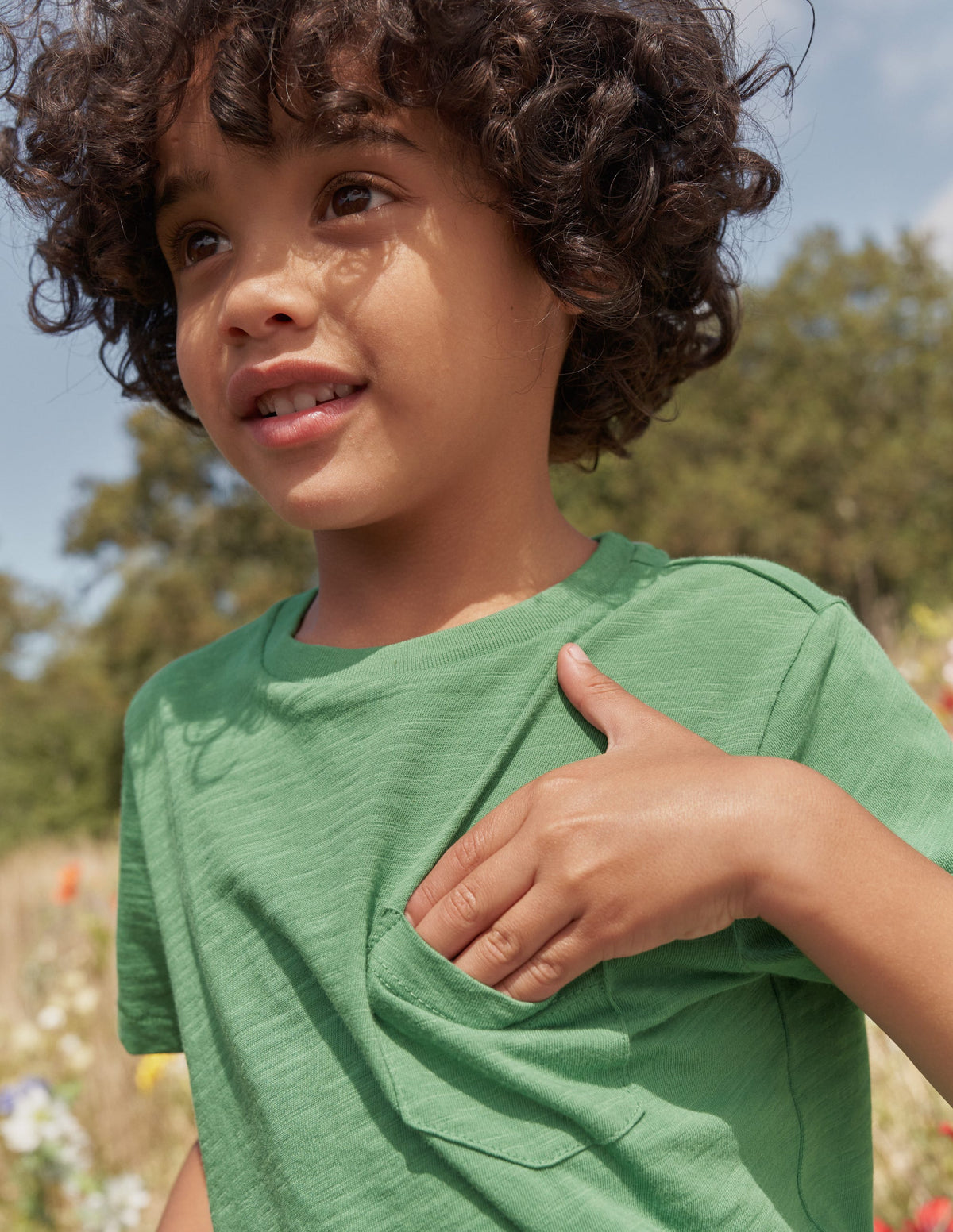 Washed Slub T-shirt-Safari Green-5
