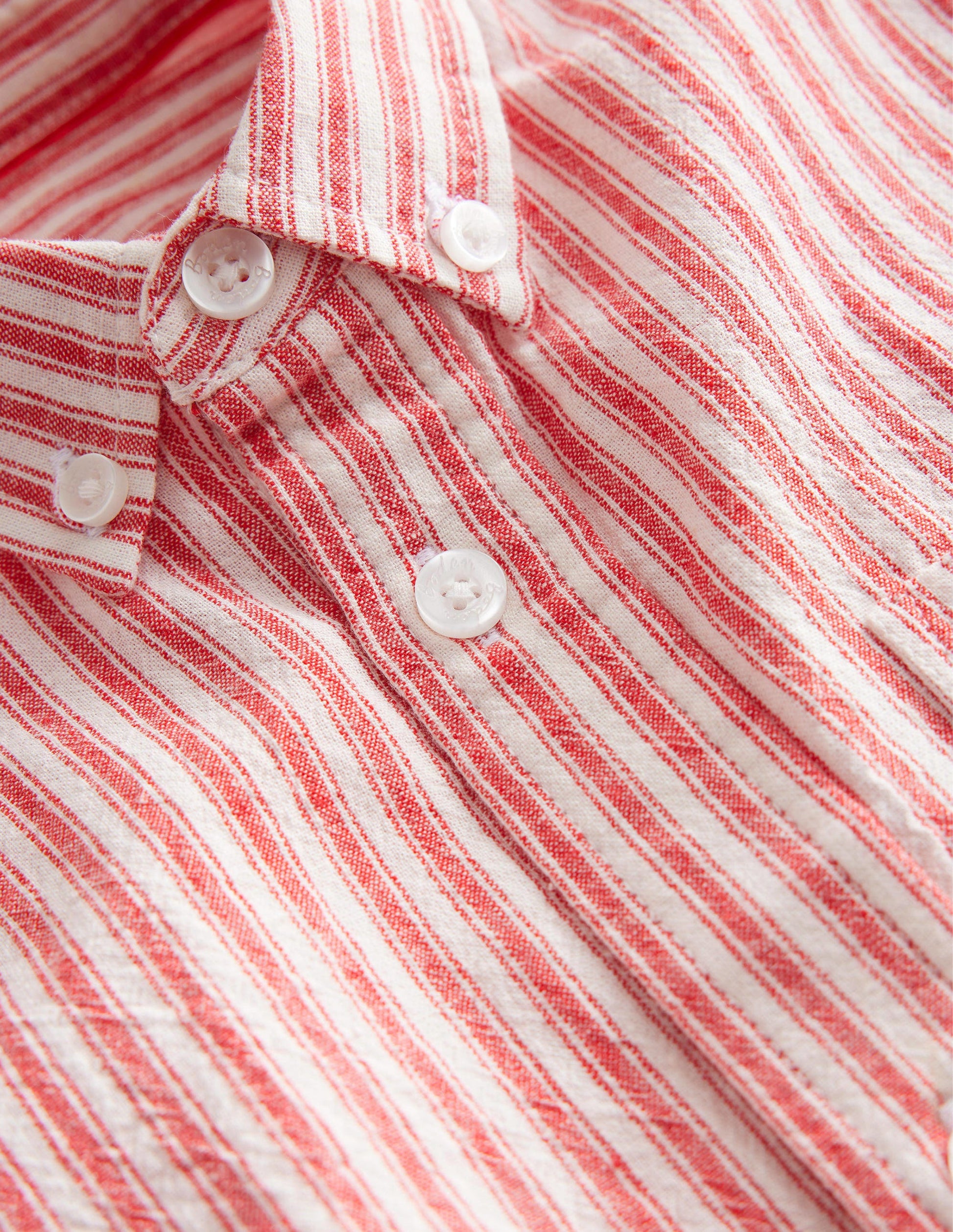 Strawberry Ticking Shirt-Red Ticking Stripe-3