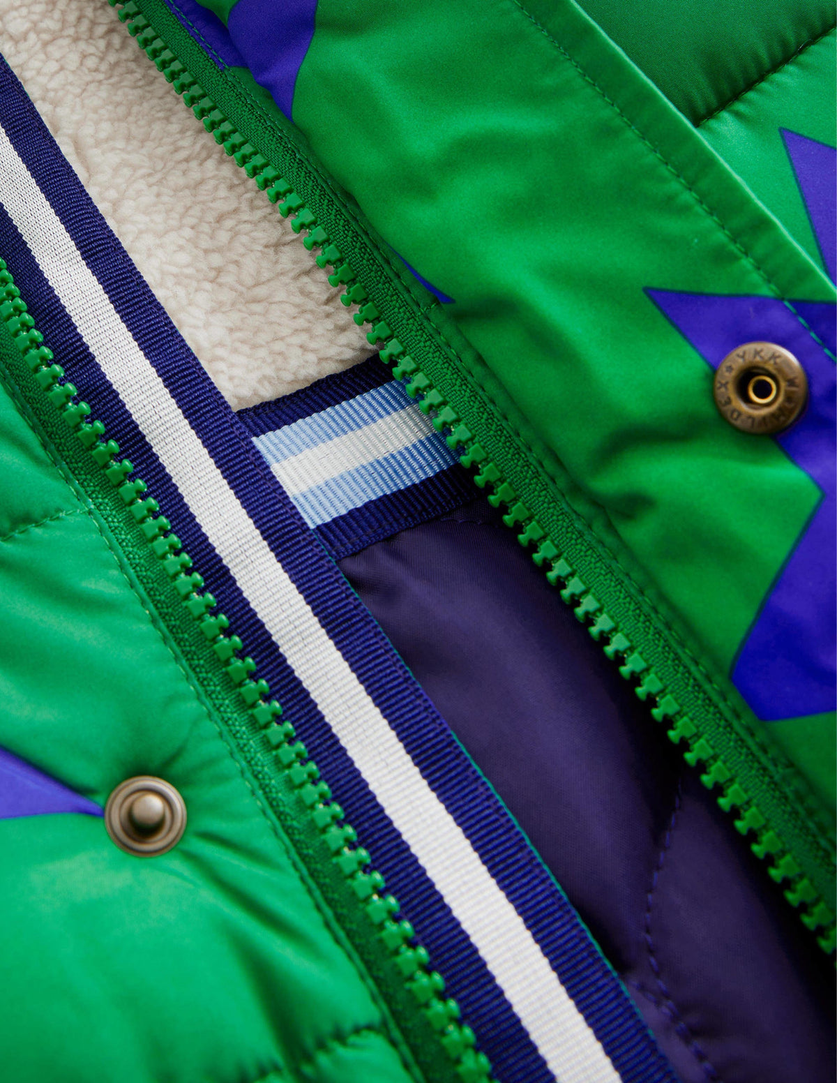 2-in-1 Padded Coat-Deep Green Star - Image 4