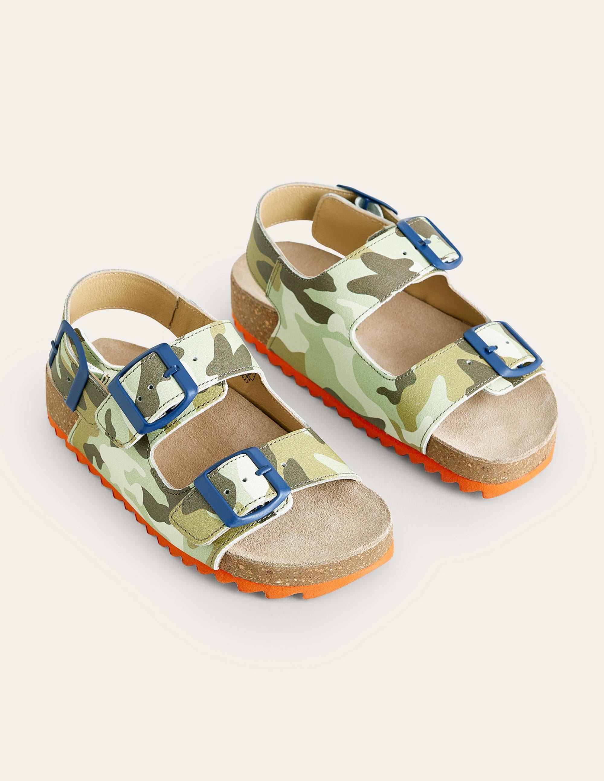 Leather Sandal-Camo Green - Image 2