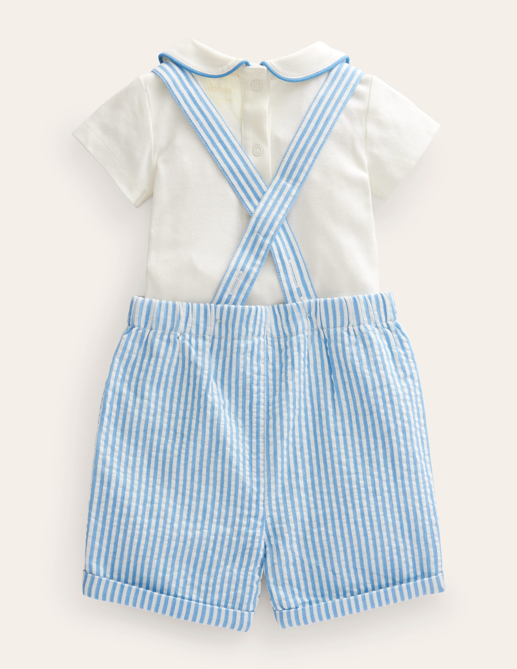 Nostalgic Bunny Playset-Ivory/Bright Bluebell Ticking - Image 2