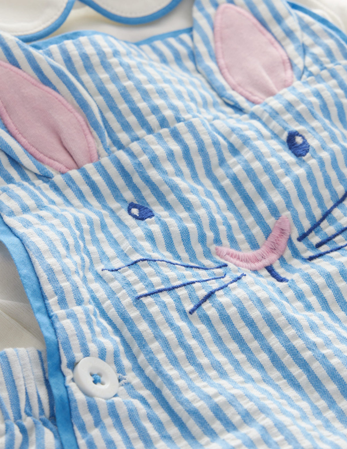 Nostalgic Bunny Playset-Ivory/Bright Bluebell Ticking-3