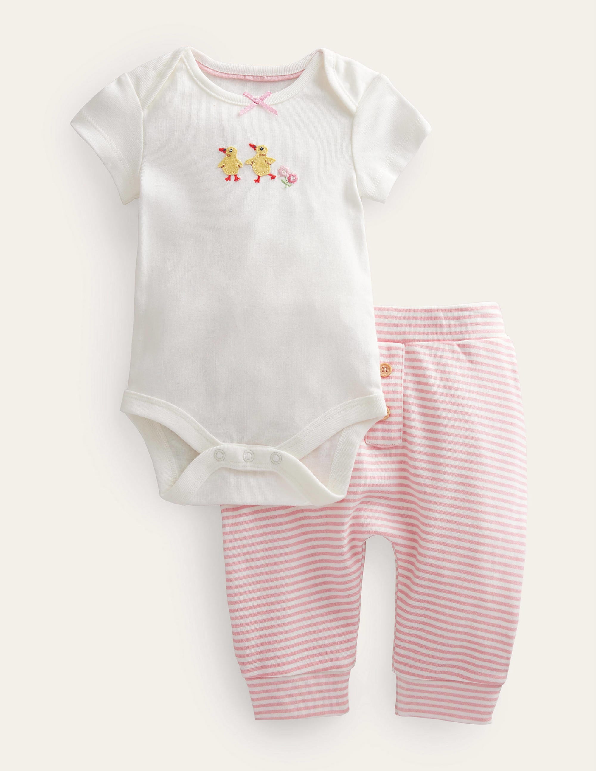 GOTS Body & Legging Set-Ivory Chicks - Image 1