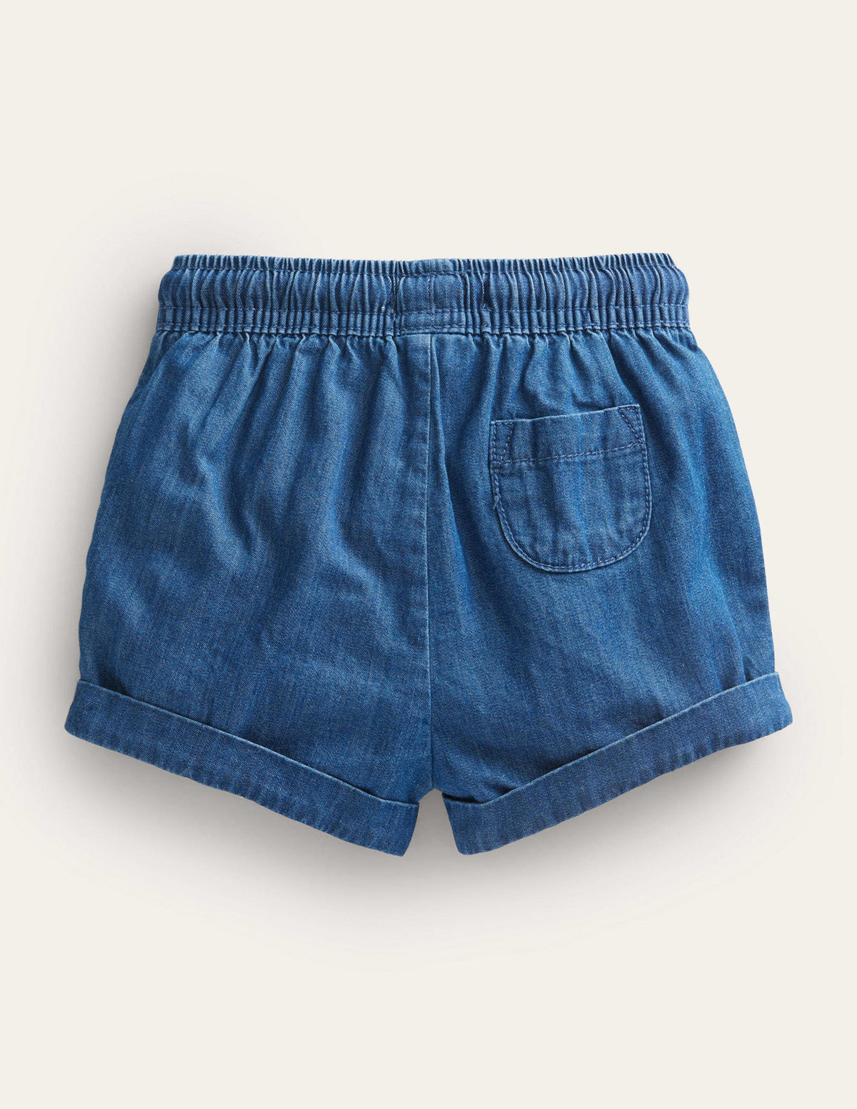 Woven Shorts-Mid Chambray - Image 2